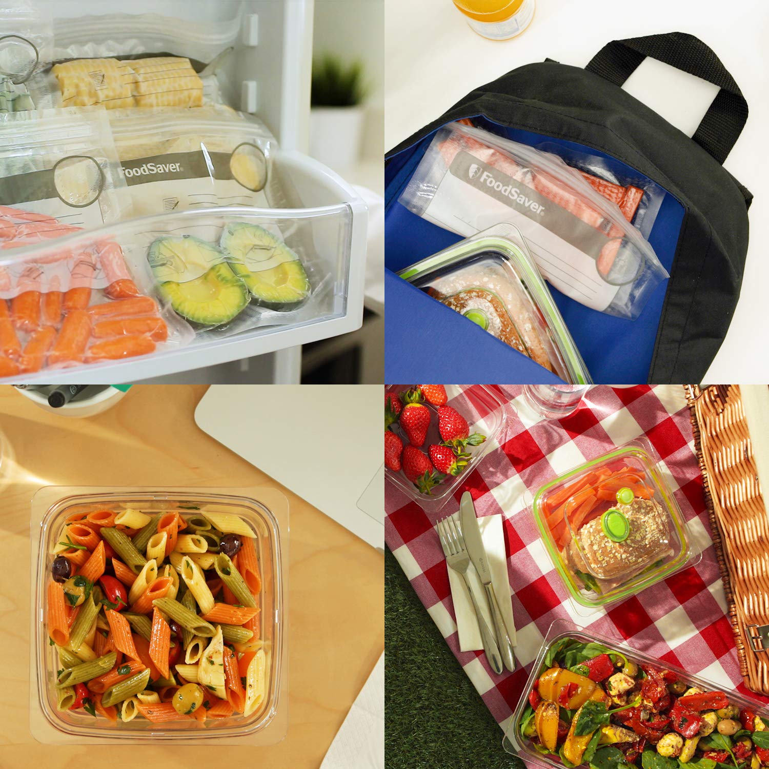 FoodSaver Machine Sous Vide avec compartiment de rangement pour rouleau et cutter, fonction marinade, inclus sacs de mise sous vide assortis et adaptateur intégré [FFS017X ]