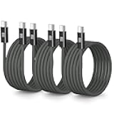 Besgoods 100W USB C to USB C Cable, 6ft Fast Charging Woven Cord for MacBook Pro/Air Charger 20V 5A Data Transfer for Galaxy S25 Ultra Pixel 9 iPhone 17 16 Pro Max 16e 15 iPad Type C Laptop, 3-Pack