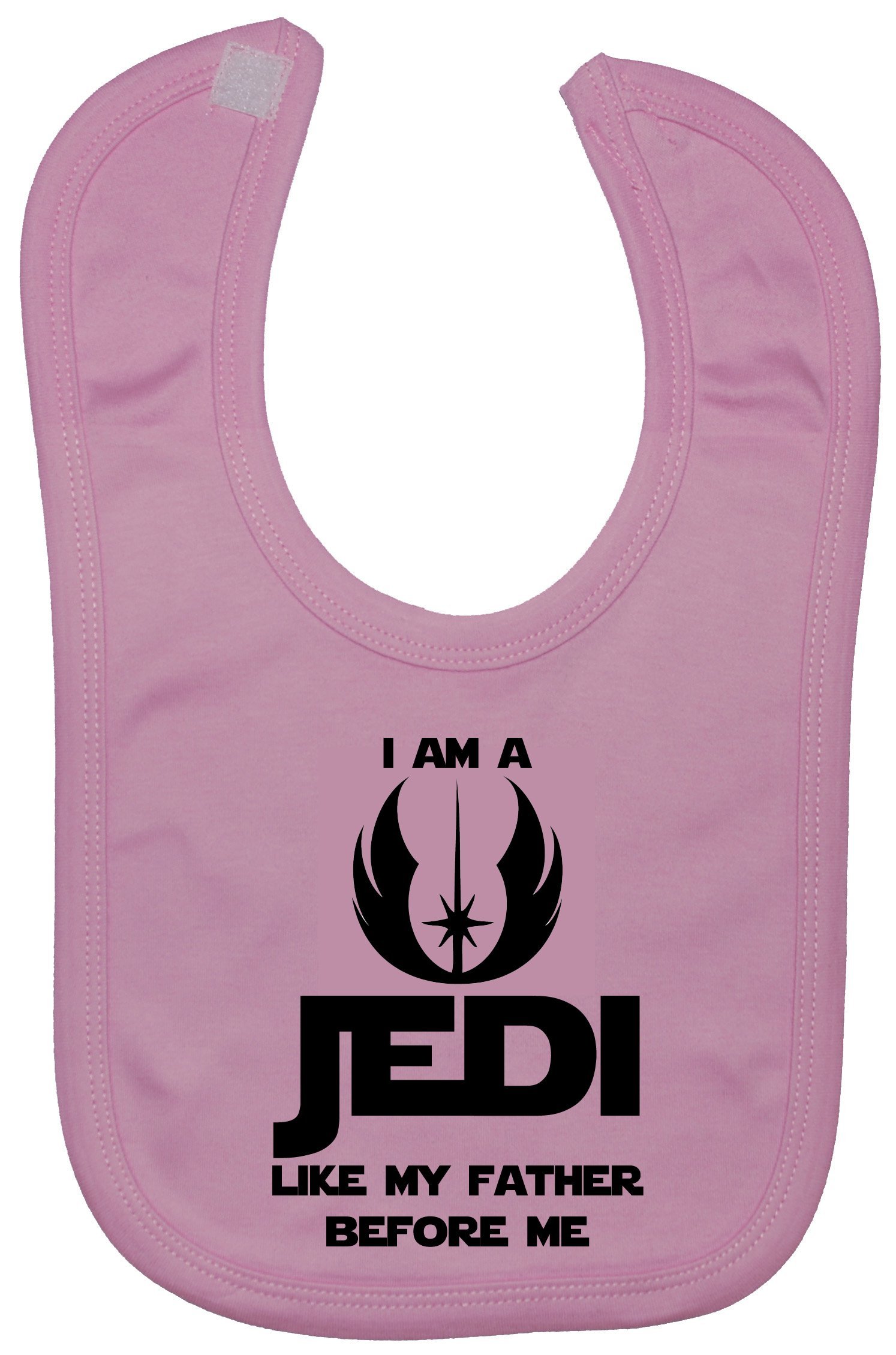 Acce Products I Am a Jedi Like My Father Before Me Baby Feeding Bib Touch Attached 0 to approx 3 Years - Pink