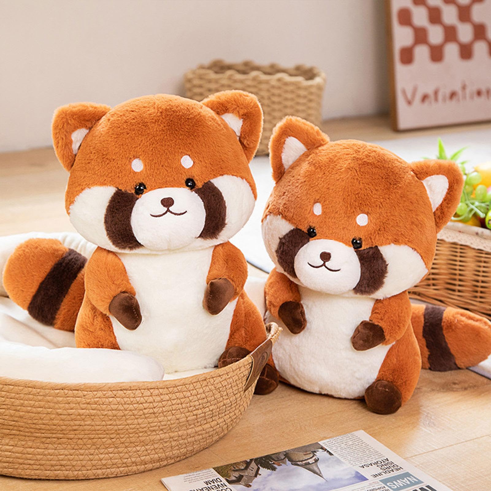 Amazon.co.jp: アライグマのぬいぐるみ、かわいいレッサーパンダの 