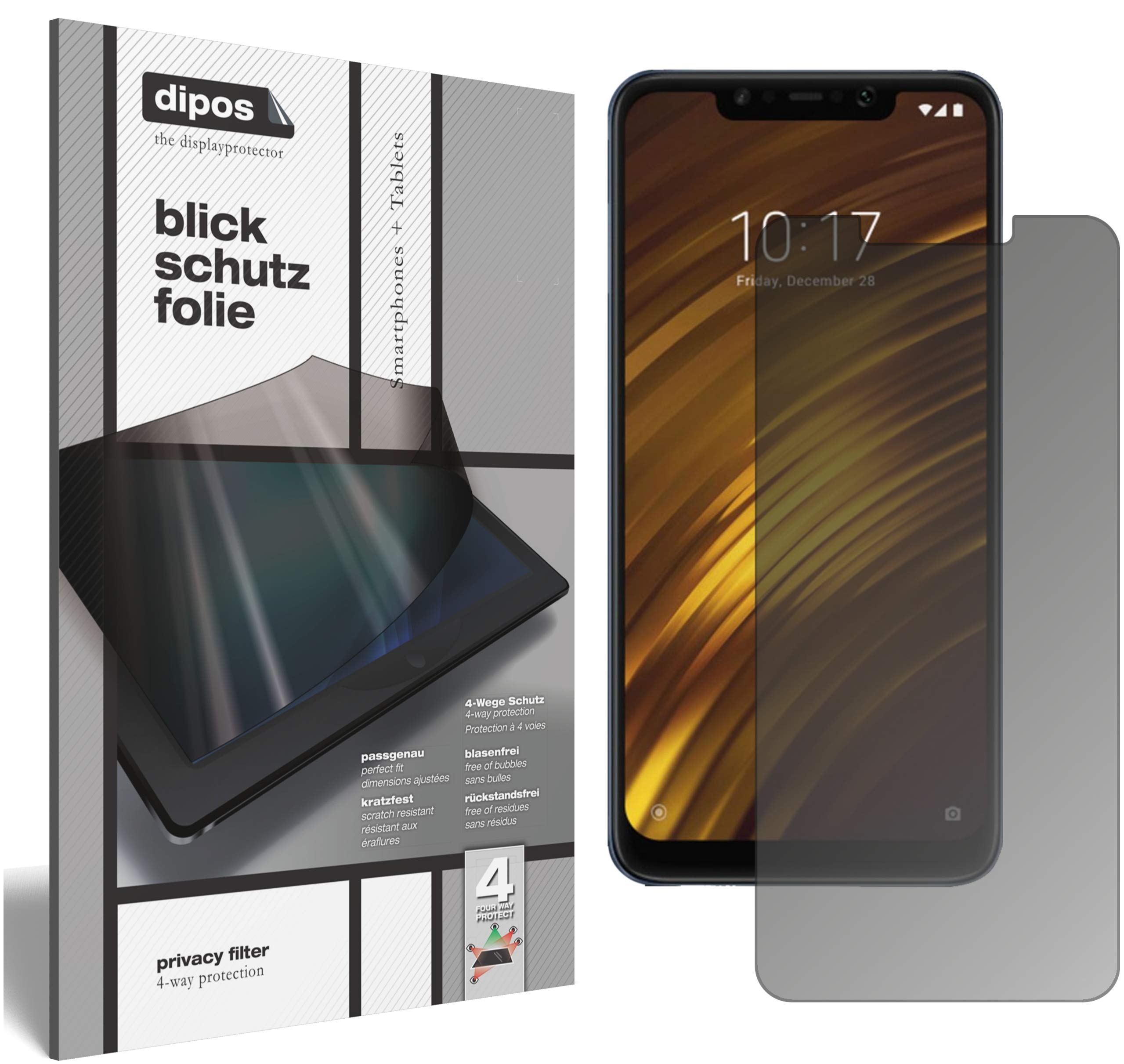 dipos I Protezione Vista Compatibile con Xiaomi Poco F5 PRO Pellicola Prottetiva Privacy 4 Modi