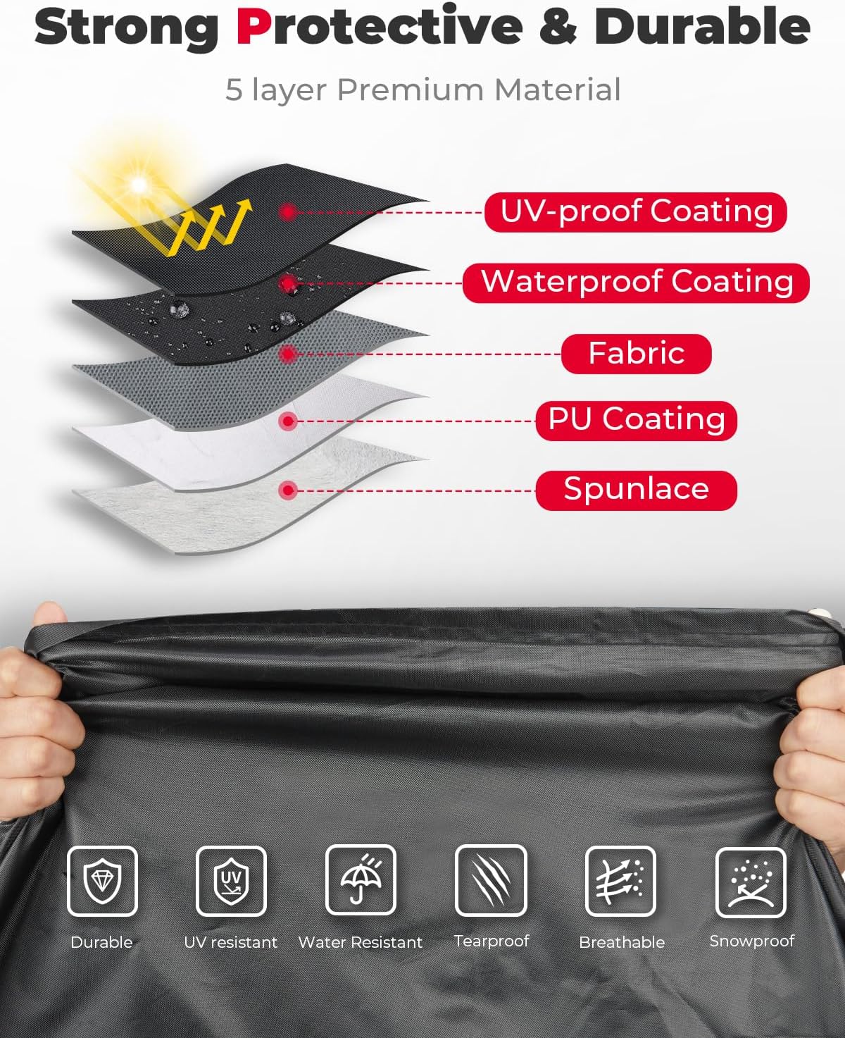 KEMIMOTO Mini Excavator Cover Compatible with Kubota U17 / Kubota KX018-4 / Bobcat E17 / Bobcat E19 / Bobcat E20 Waterproof and Ventilated Cover with Side Zipper