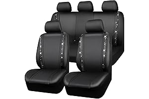 CAR PASS Black Car Seat Cover: Sparkle and Shine Every Drive