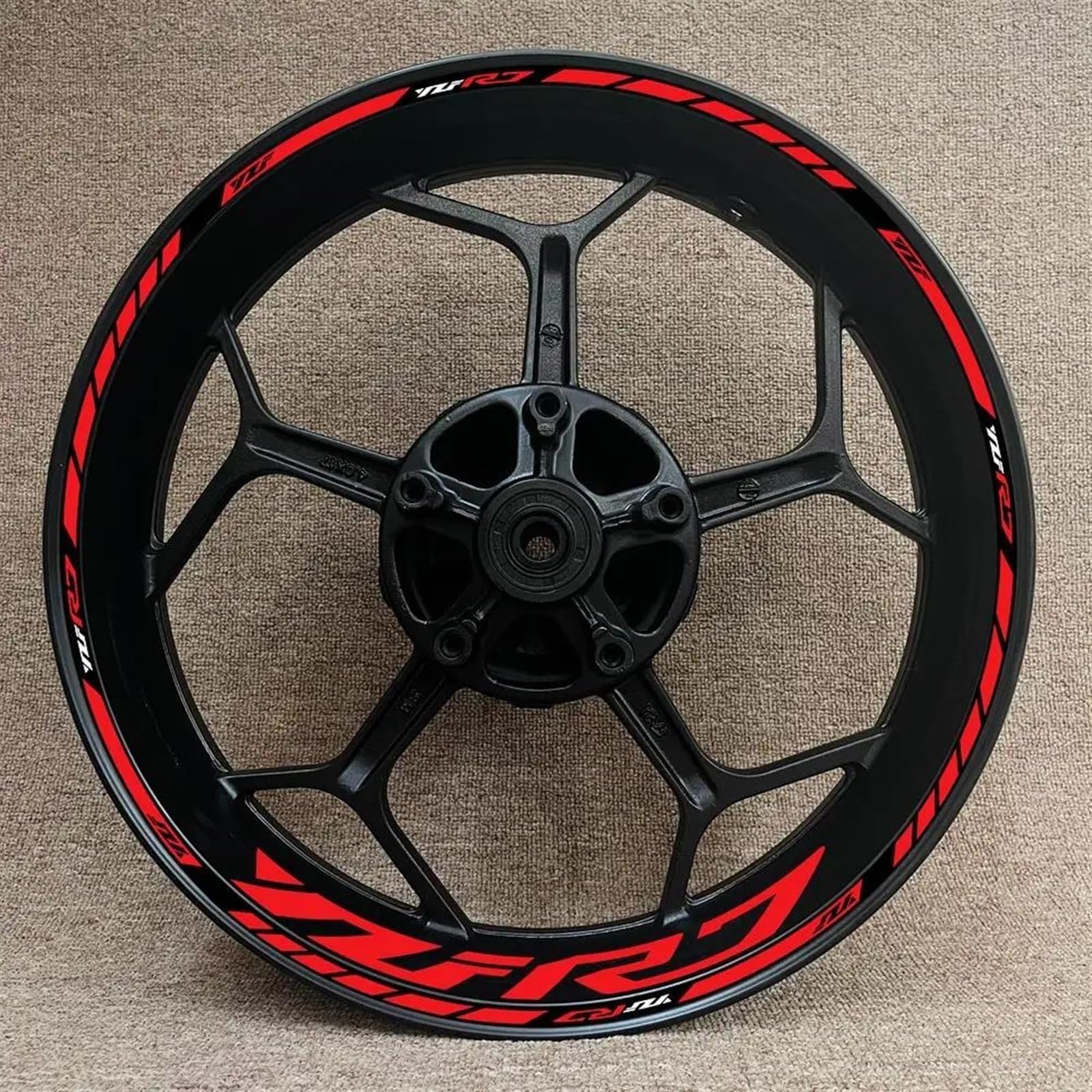 Yueyzhk Style 22 Motorcycle Wheel Sticker Racing Rim Stripe Decal Decoration Accessories For Yamaha Yzfr7 Yzf-R7(Style 22)