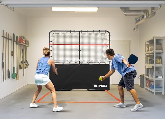 Pickleball Rebound Net Training Equipment Aid, Adjustable Angle & Easy Setup - Perfect Your Forehands Backhands Dinks Volleys Accuracy Coordination Kitchen Control