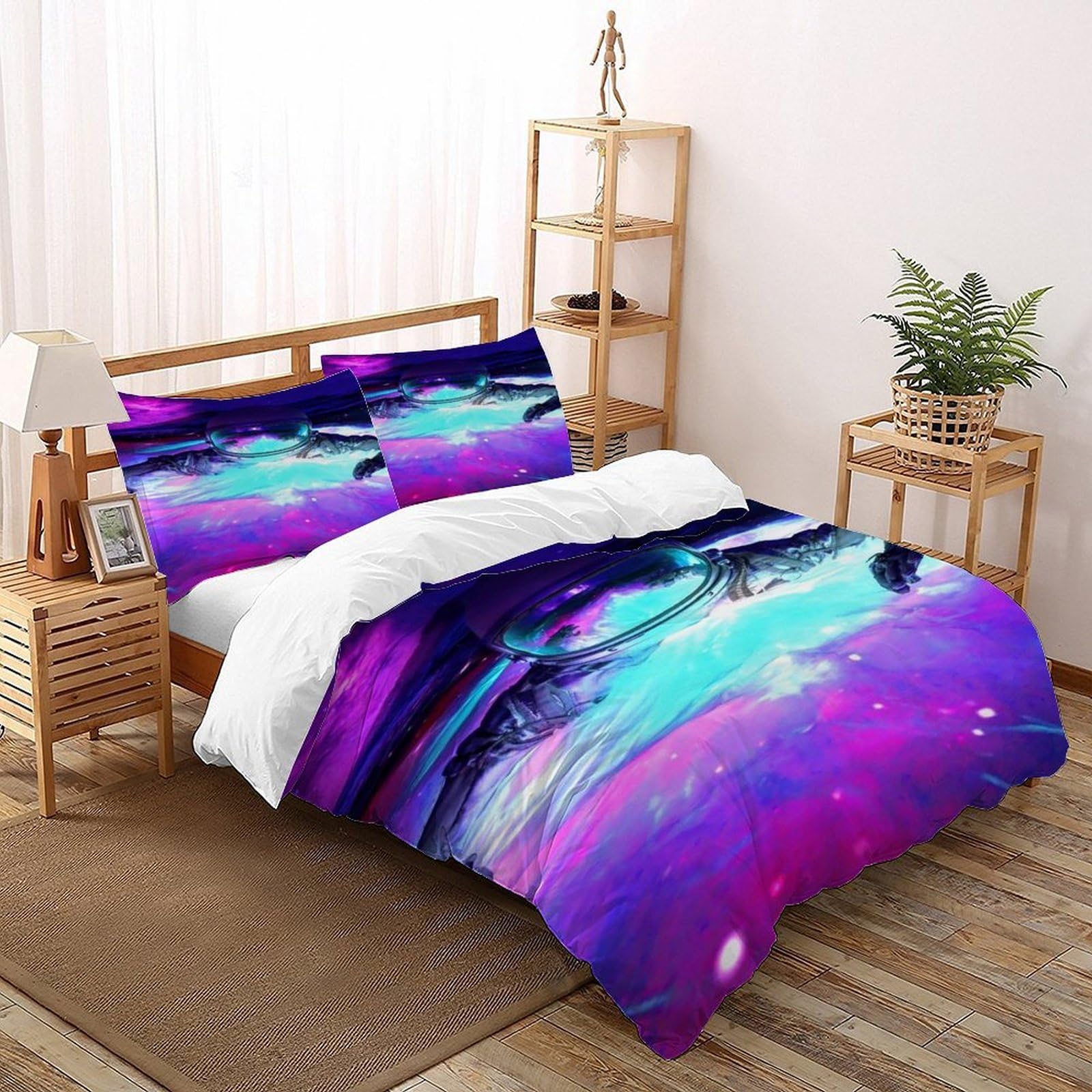 Parure de lit microfibre super douce et respirante housse de couette 260x220cm