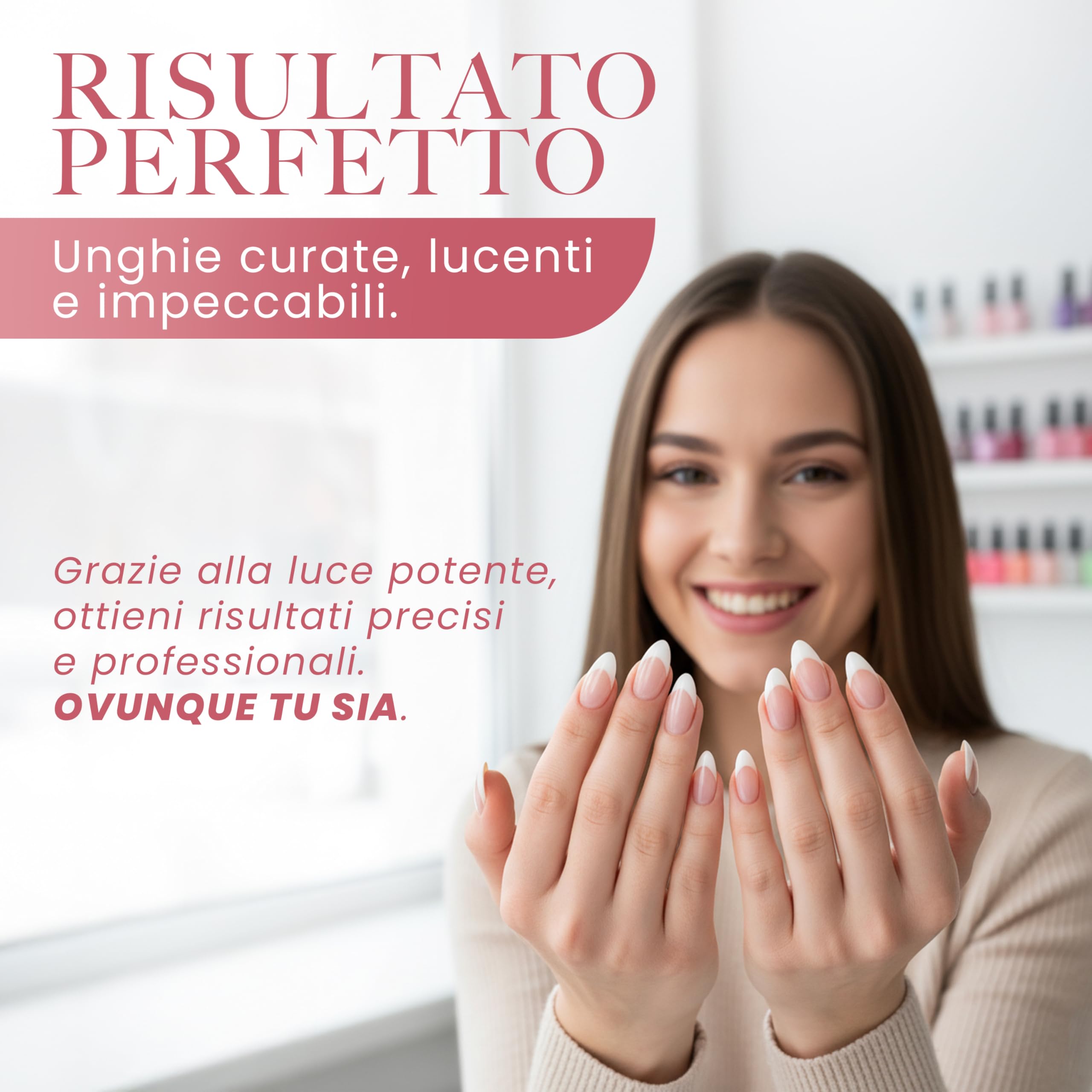Lampada UV LED Unghie con Clip da Tavolo, Mini Lampada Portatile per Semipermanente e Nail Art, Braccio Flessibile Rotazione 360°, Pulsante On/Off sul Cavo, Luce per Manicure da Casa
