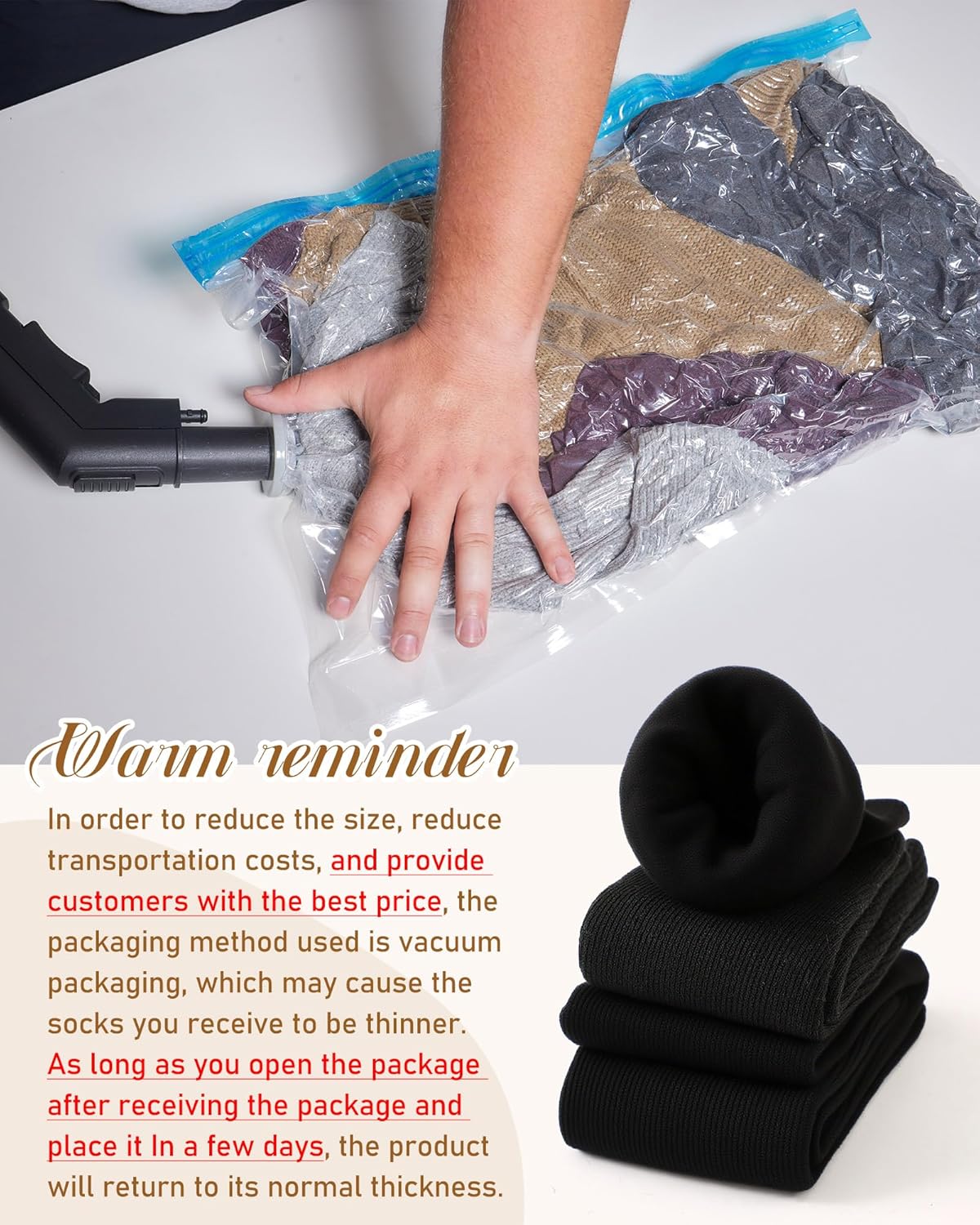 Henoyso 12 Pairs Thermal Socks Bulk Warm Thick Winter Unisex Socks for Men Women Homeless Care Package Supplies Pack - Image 2