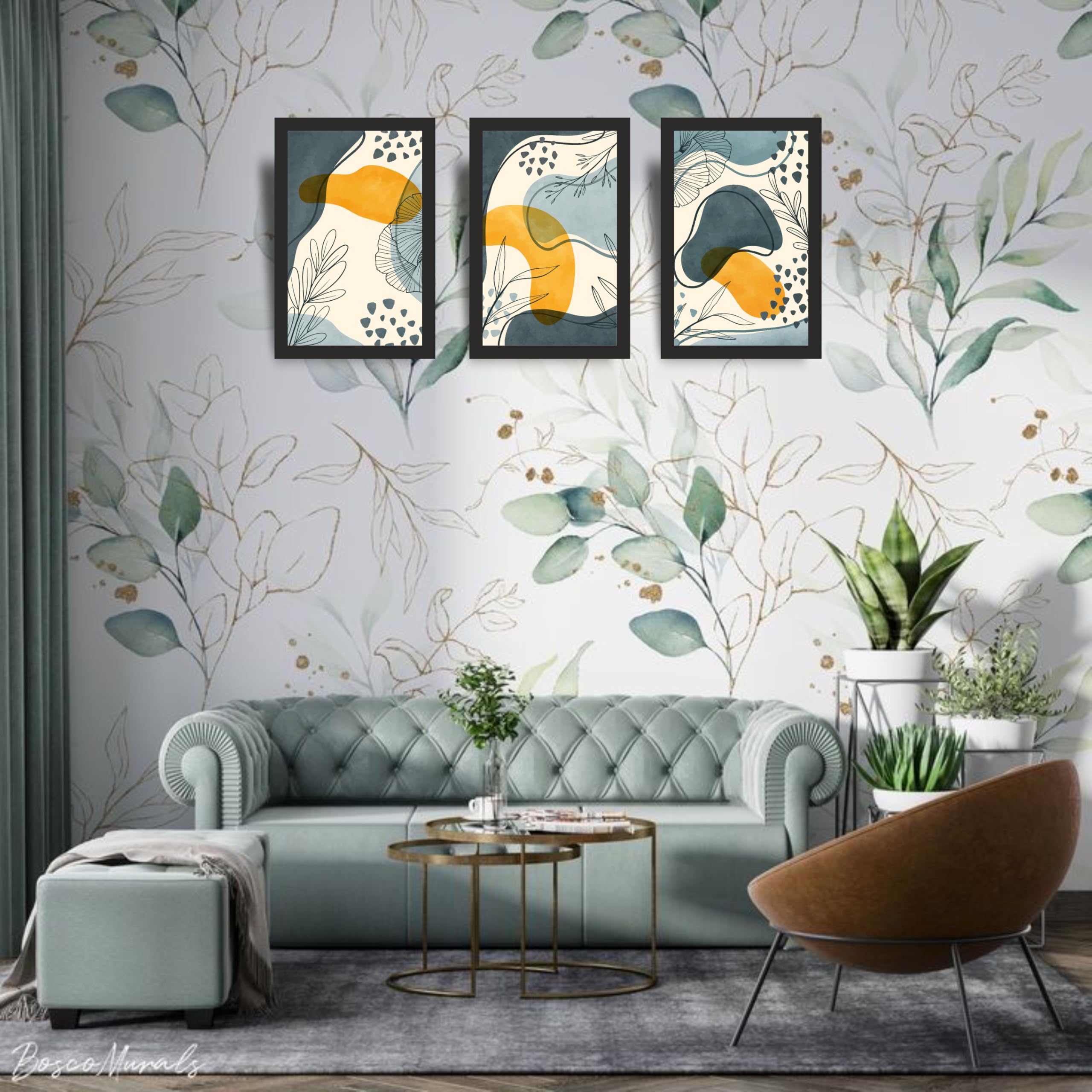 Minimal Organic Abstract Wall Art Set of 3