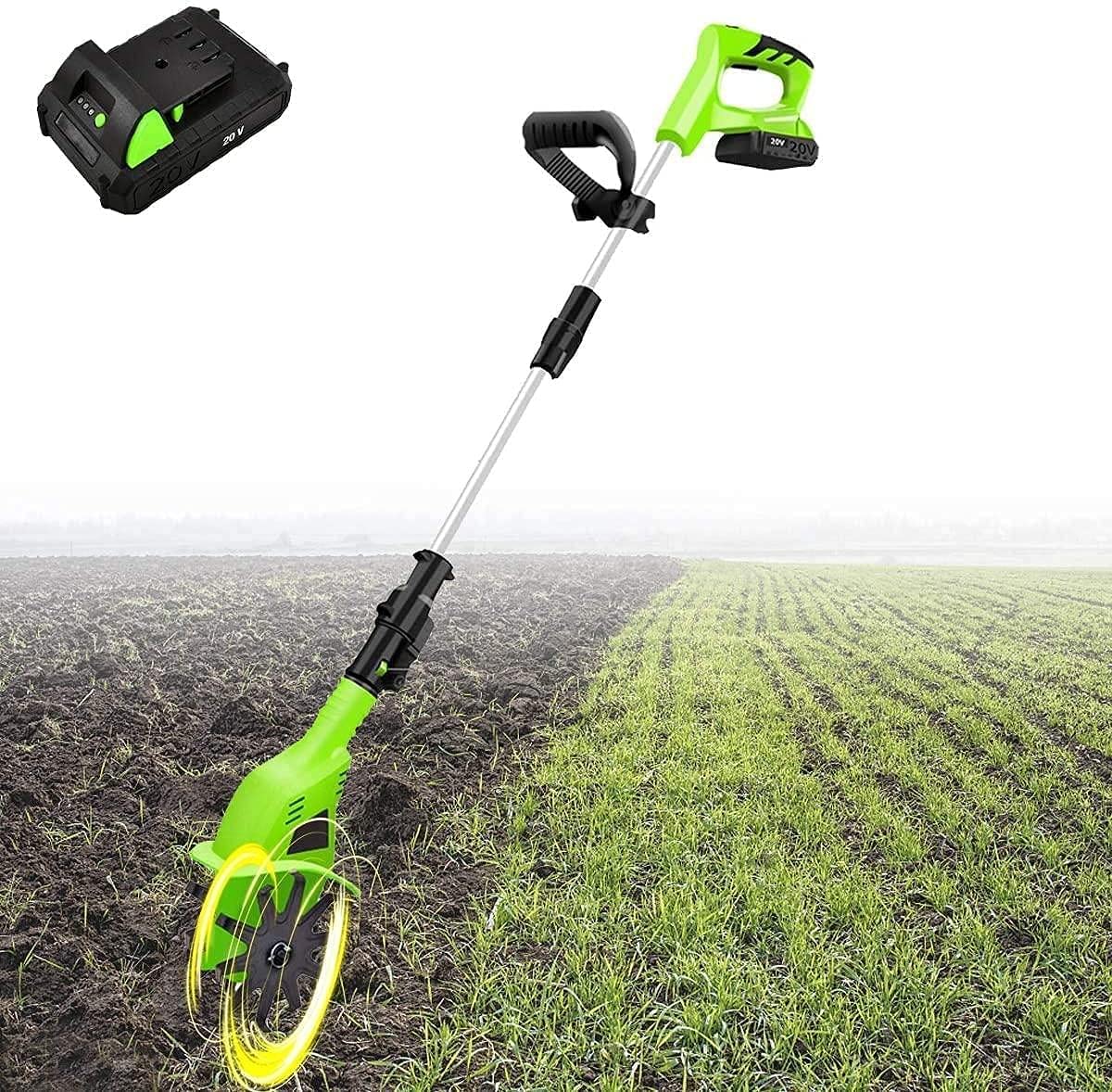 Motoculteur de Jardin, motoculteur électrique sans Fil 20V, motoculteur portatif avec Batterie au Lithium 4000Mah et Chargeur