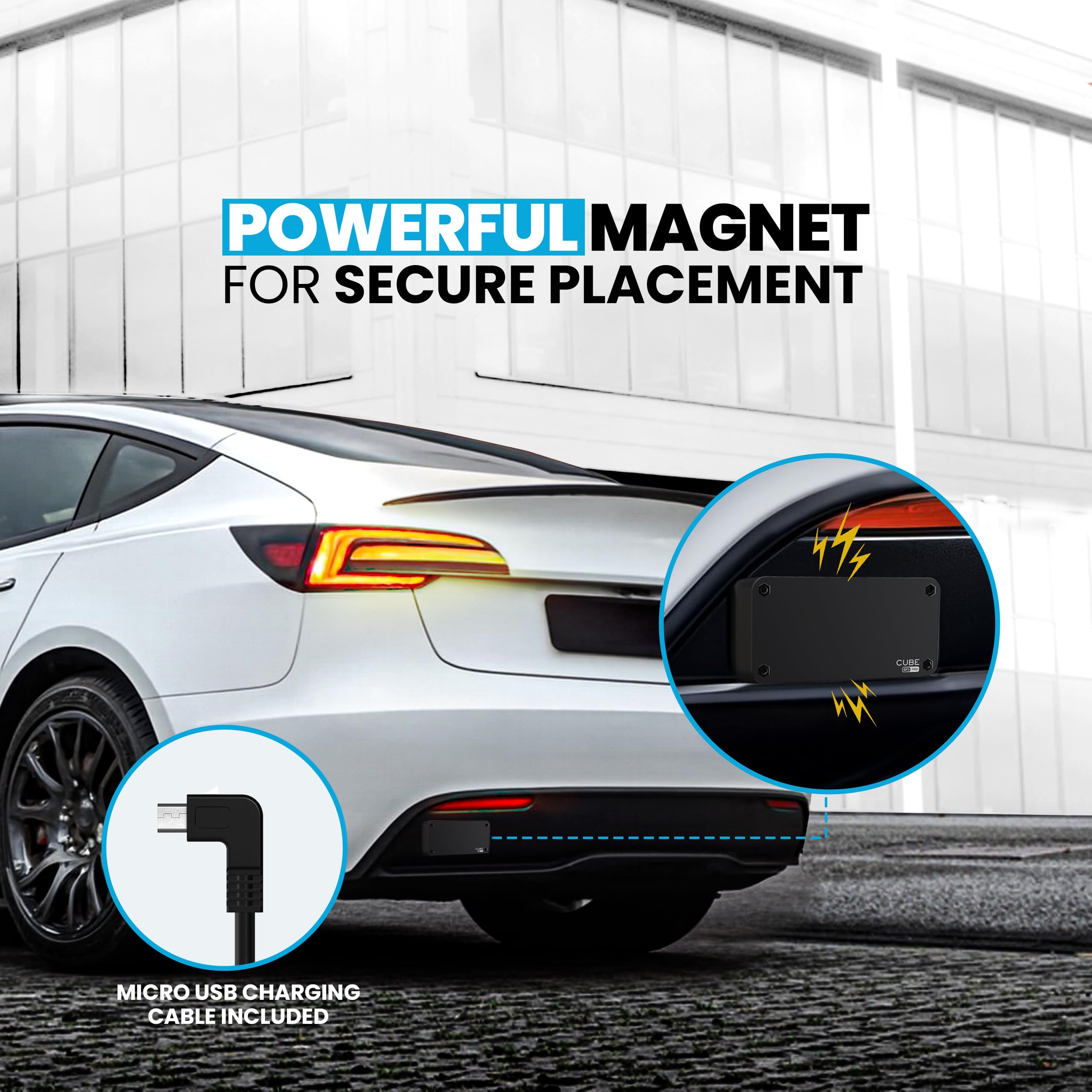 Cube Pro GPS Tracker for Vehicles with Built-in 1 Year Battery - IP67 Waterproof Real Time GPS Tracker for Cars - iOS & Android Compatible - Hidden Magnetic Tracking Device for Cars, Fleets, Trailers - image 3