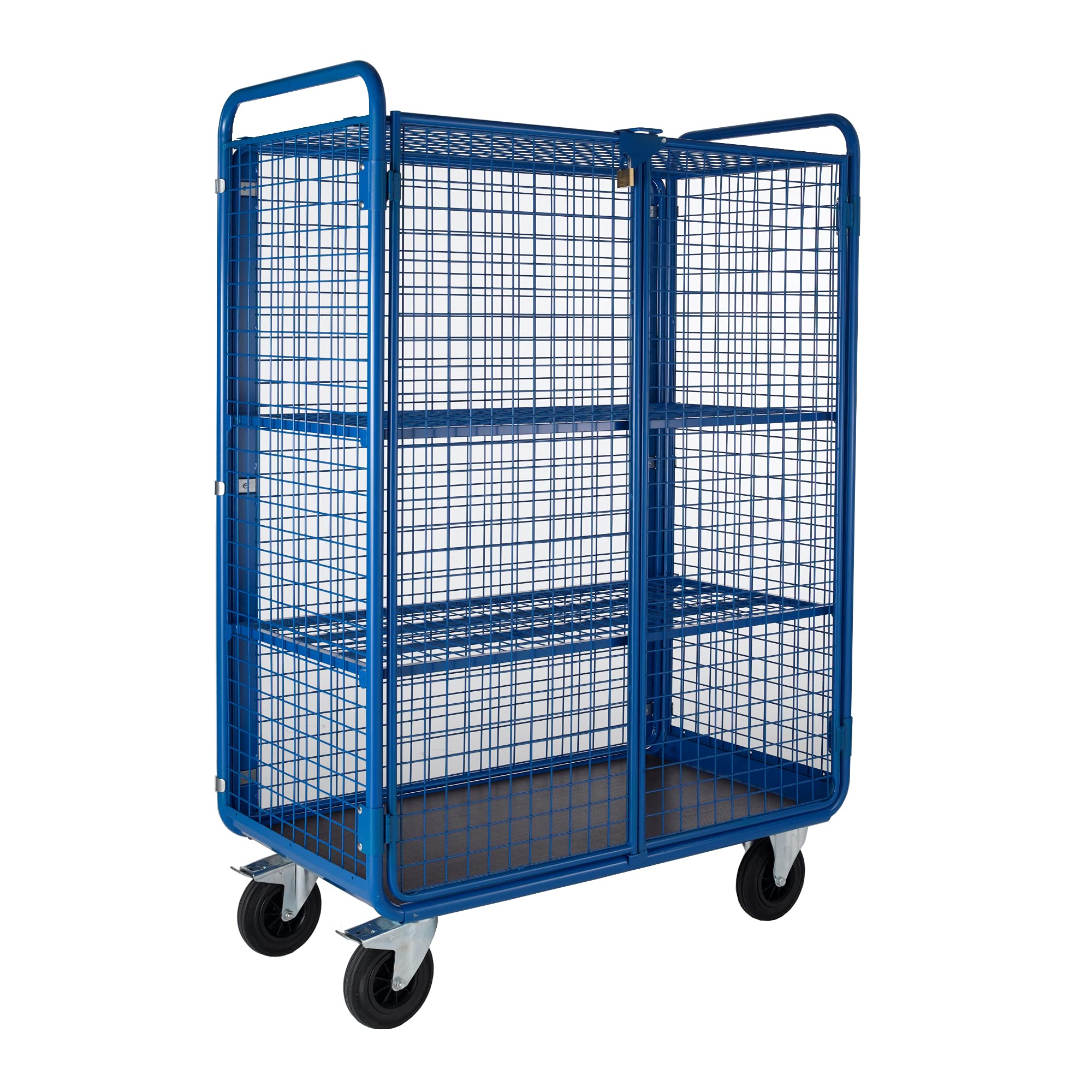 Chariot de manutention en Acier qualité Professionnelle grillagé Grande Hauteur 4 côtés - 70 x 100 x 187,5cm PROVOST