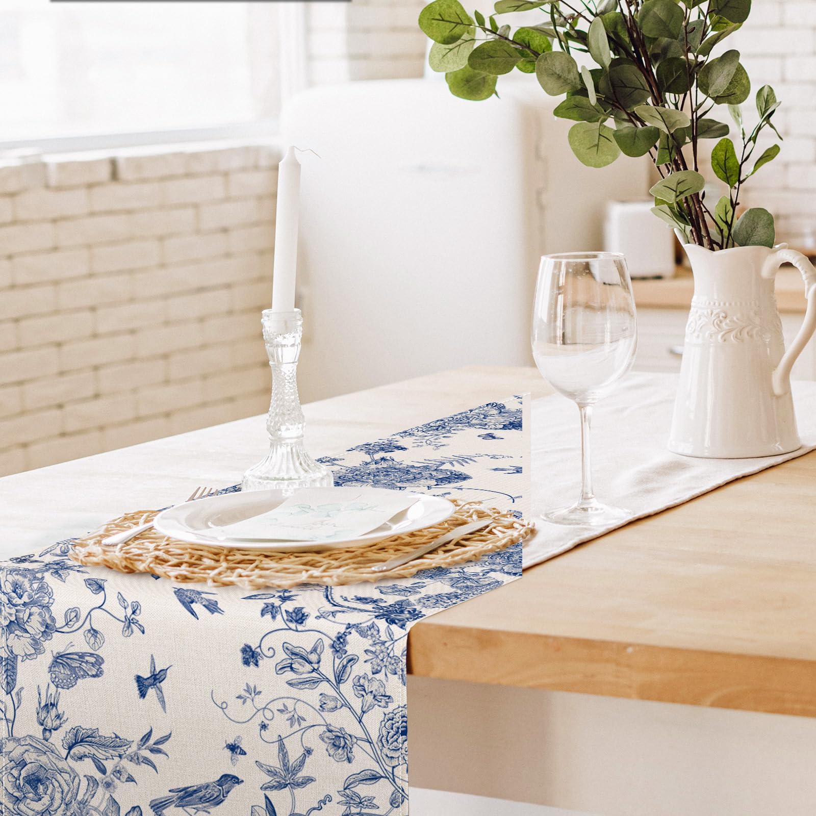 Boho Bohemia Style Red Table Runner, Country Rustic Farmhouse Magical Fall Kitchen Dining Table Decoration For Home Party Decor 13x72 Inch