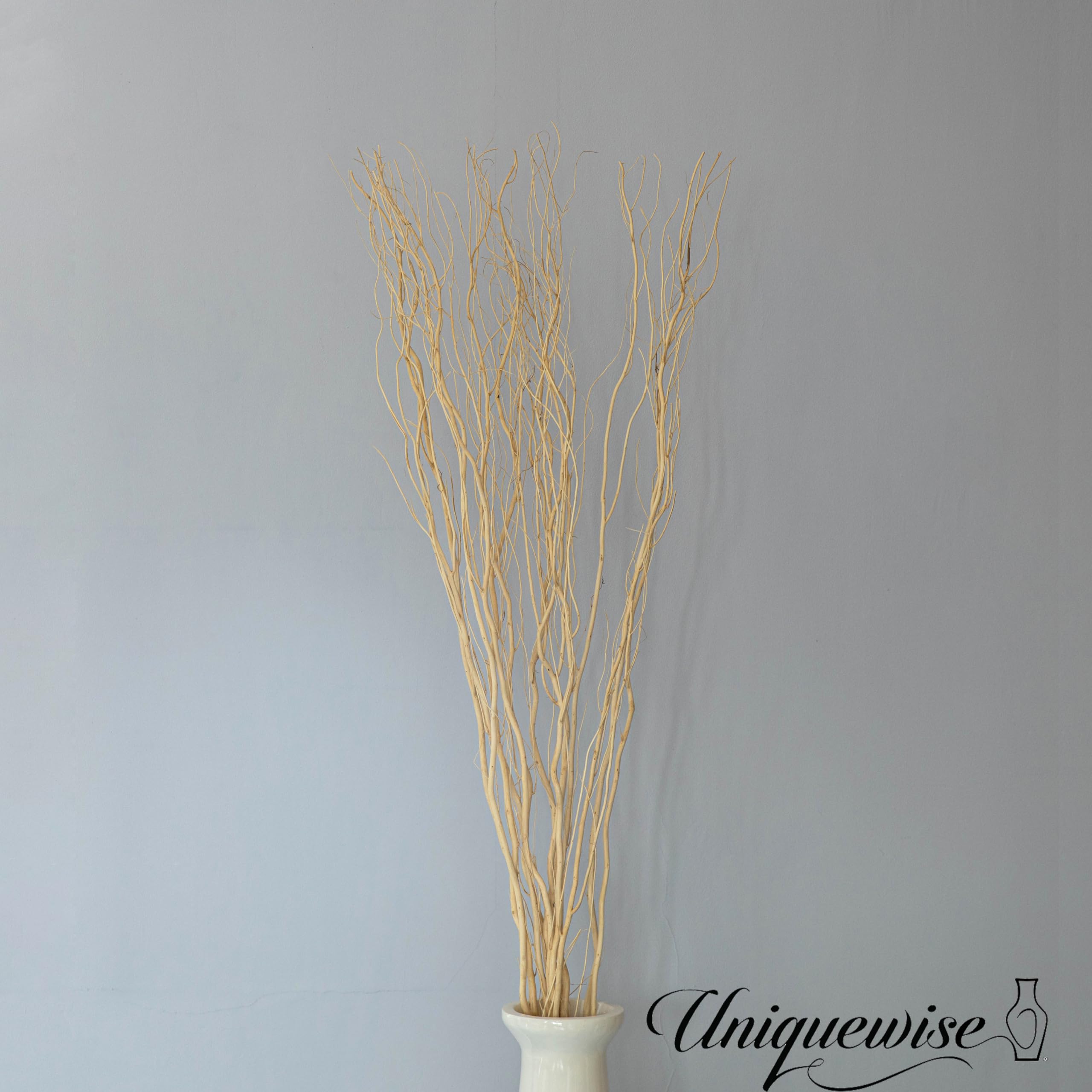 Uniquewise 59" 12 pcs Natural Decorative Dry Branches Authentic Willow Sticks for Home Decoration and Wedding Craft.