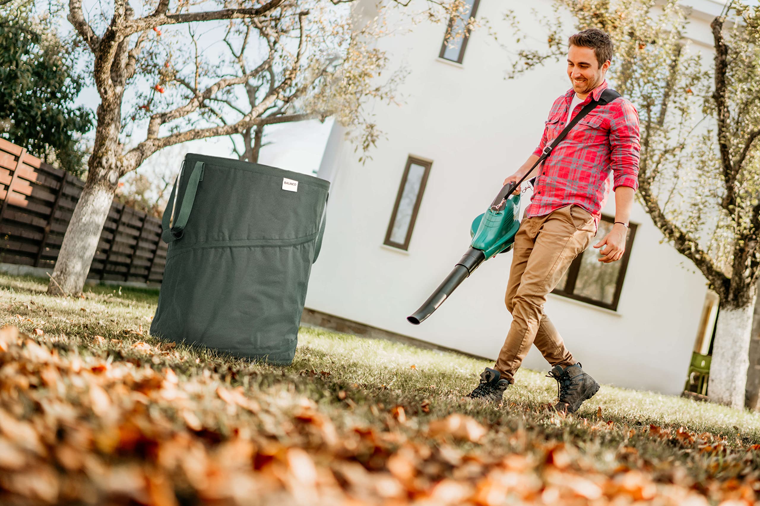 3x 170 litres Pop-Up Sac à déchets de jardin vert autoportant & stable | Sac à feuilles | Sac de jardin | Sacs de jardin | Sacs pour déchets verts pliables, grand en polyester extrêmement résistant 22