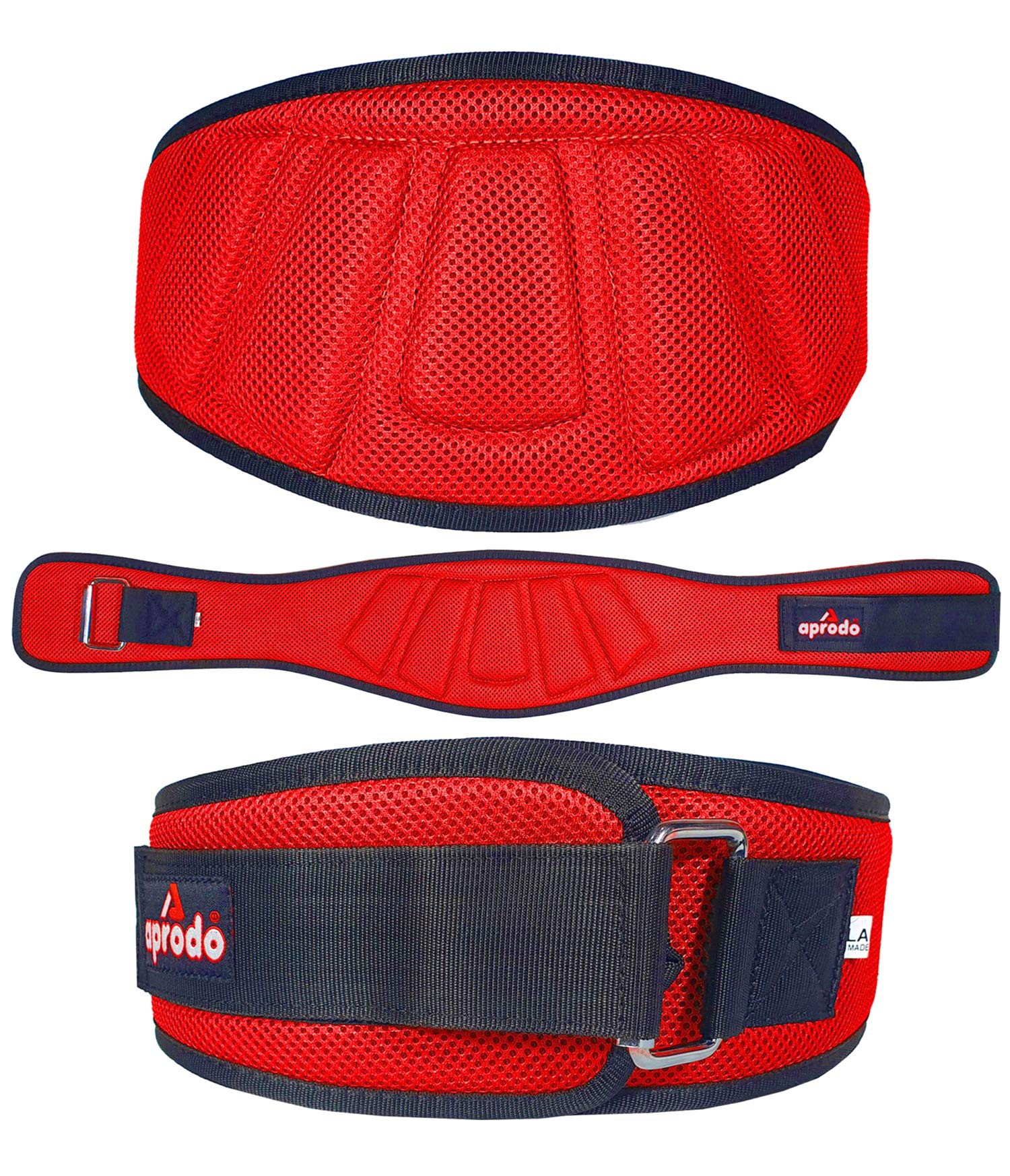 Aprodo Power Guidance Nylon Weightlifting Belt Lumbar Waist Support Trainer Protector Belts for Weight Lifting Fitness Sport Gym for Men and Women (RED, Small 26 - 30) (B08F5KJK3Y) Amazon Price History, Amazon Price Tracker