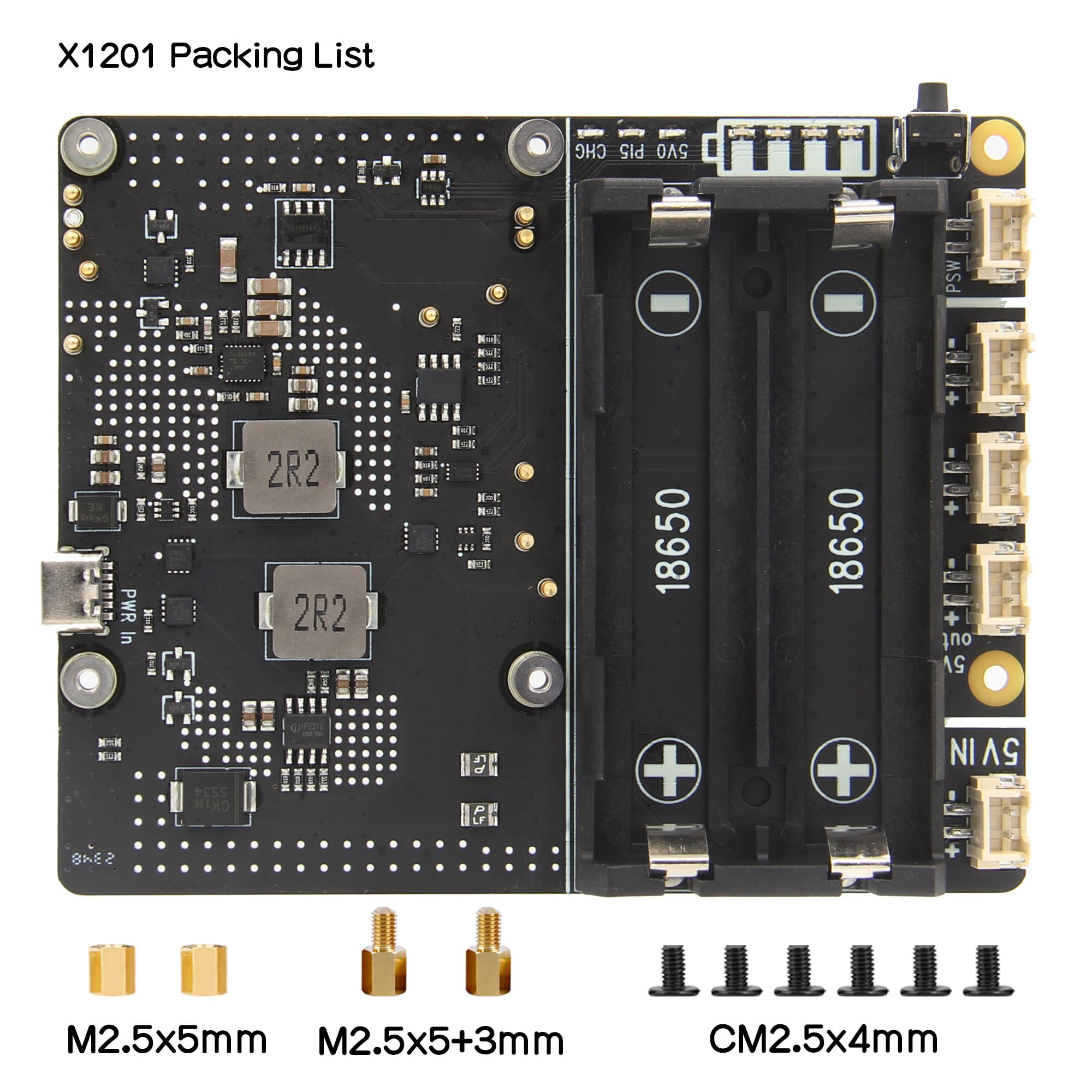 Geekworm X1201 Ultra-Thin 5V UPS Expansion Board for Raspberry Pi
