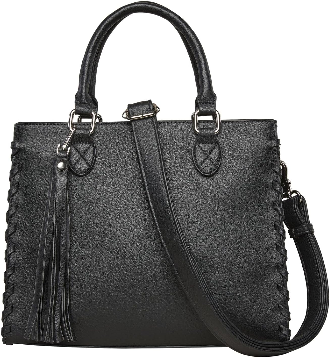 Lady ConcealConcealed Carry Purse - YKK Locking Laced Ann Concealed Weapon Satchel with Universal Velcro Holster