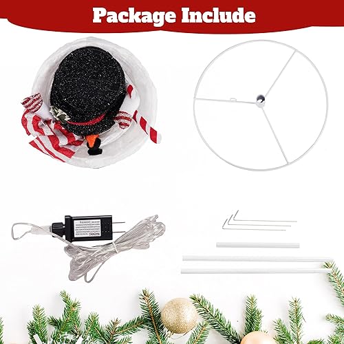 Miniatura 6 de Buheco Muñeco de nieve iluminado para decoración de Navidad al aire libre, muñecos de nieve iluminados para interiores y exteriores, decoración de