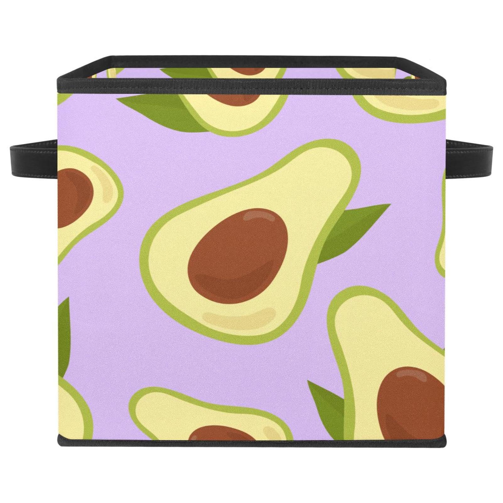 Cube de rangement en tissu avocat pour chambre d'enfant et placard