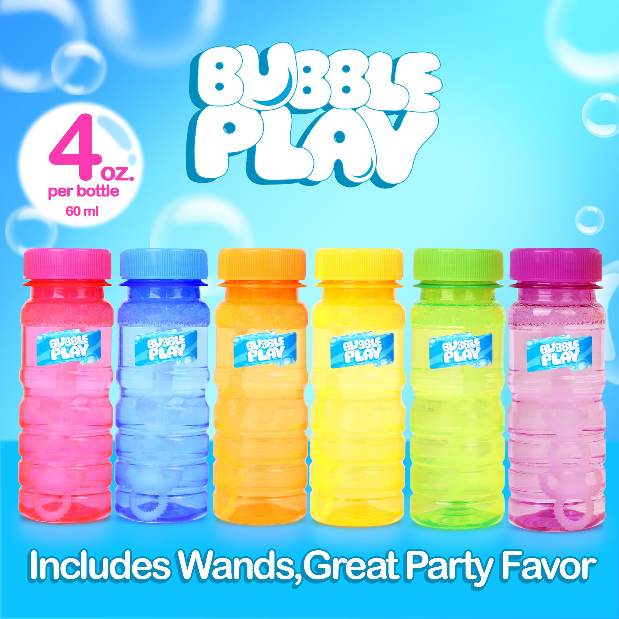 Play Doh Set ArtCreativity 48 Pack Bubble Bottles With Wand - Bubbles For Kids Bulk Party Favors, Outdoor Summer Toys, Birthday Goodie Bag Fillers, Bulk Bubbles Bubble Skincare
