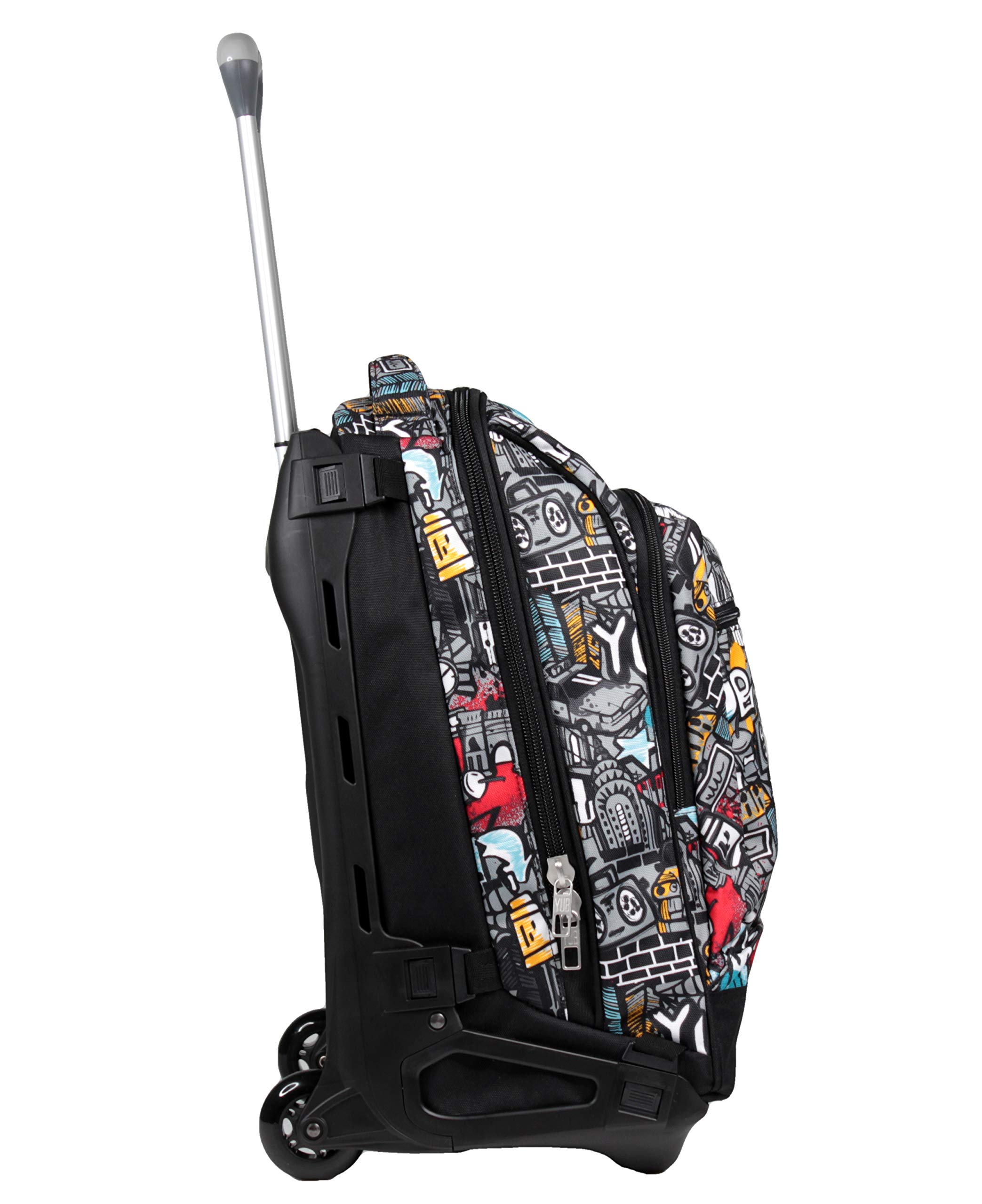 Yub Trolley Scuola Sganciabile Tech, Nero, Triplo Uso, Zaino Con Carrello Sganciabile, Tasca Con Organizer, Maxi Capienza, Zaini & Trolley, Scuola & Tempo libero, Bambini e Ragazzi