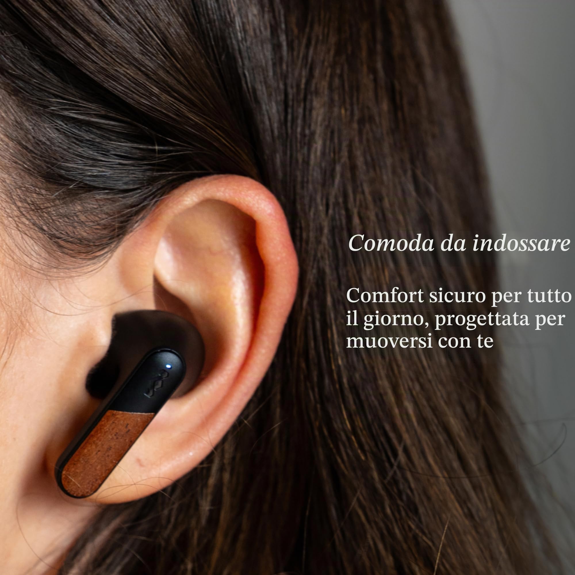 House of Marley Trenchtown ANC Auricolari Bluetooth In Ear - Nero | Cuffie con Cancellazione del Rumore, Microfono, IPX5, 24 Ore Autonomia, Controlli Touch, Materiali Sostenibili