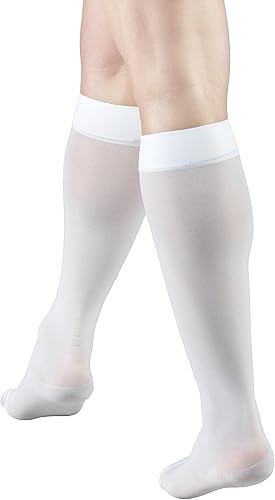 Vista 24 de Truform - Medias de compresión traslúcidas para mujer, hasta la rodillas, 15-20 mmHg, 20 denier, color piel, talla S Beige