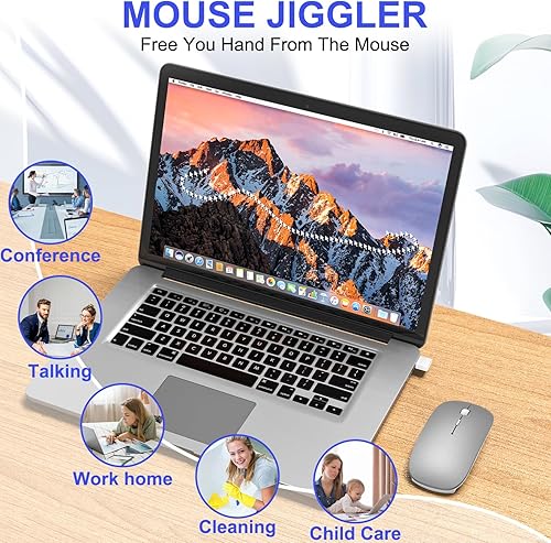 Miniatura 6 de Ratón inalámbrico Bluetooth para MacBook Air, Mac Pro, iPad, Laptop, Ordenador, Almohadilla Óptica Recargable, Delgado, Silencioso, Modo Dual (2.4G