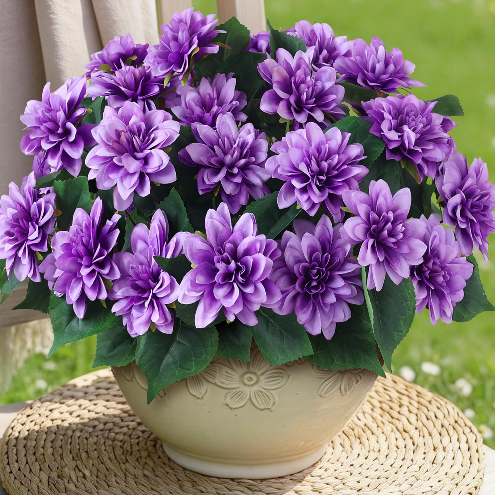 VIERENA 8 Bundles Artificial Dahlia