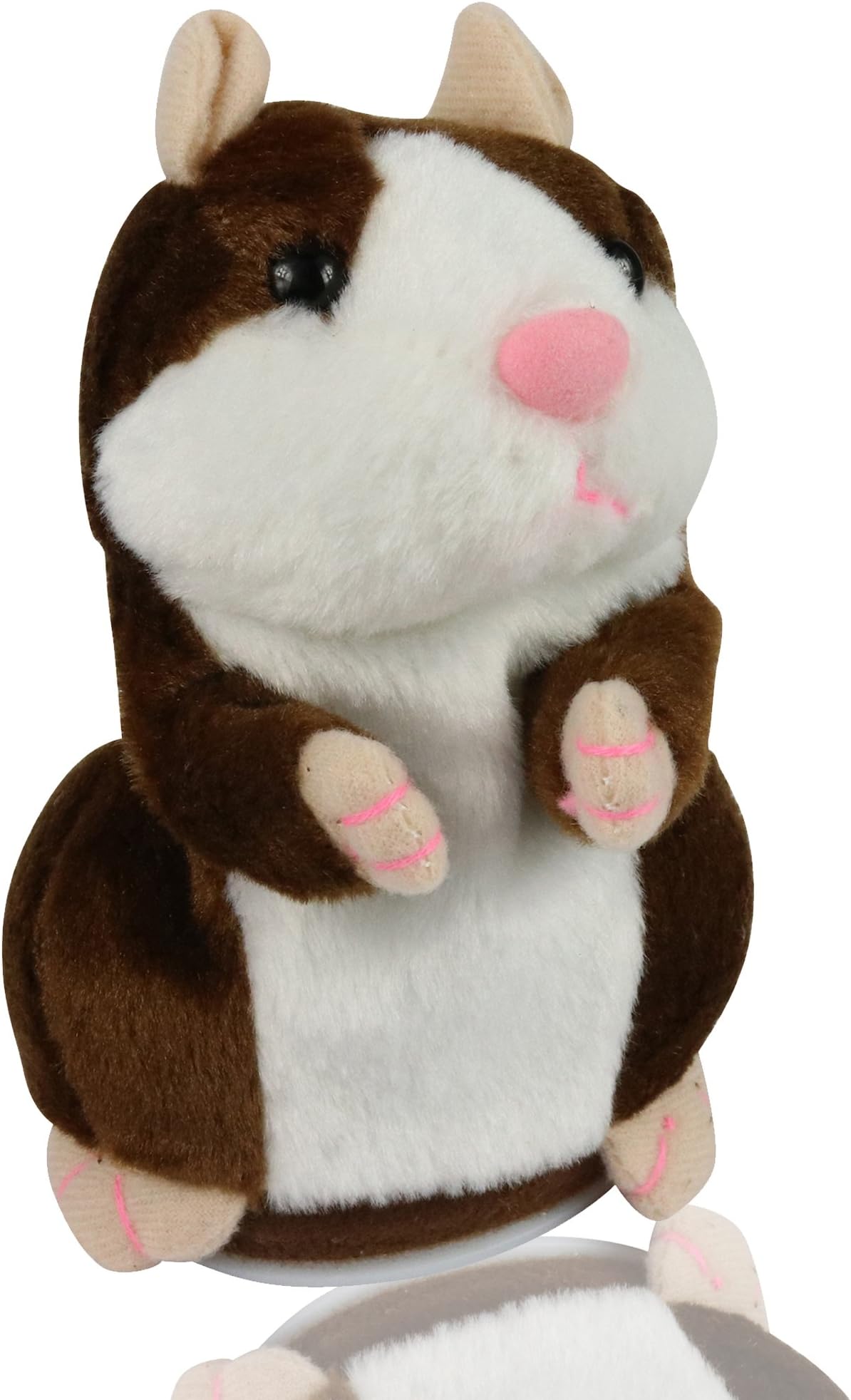 KIDDANS Talking Hamster Toy, Repeats What You Say, Electronic Pet Plush Toy, Funny Toy For Kids Gift (Dark Brown)