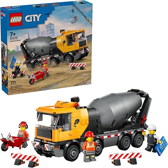 LEGO City Caminhão Betoneira; Conjunto de Construção para Crianças 60478