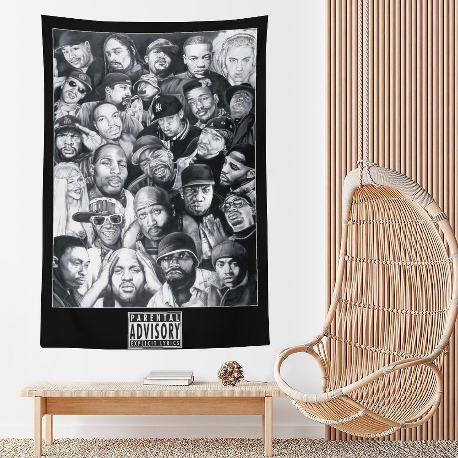 Poster da parete con cantante rap hip hop e stelle (28), decorazione per la casa, decorazione per la casa, 152,4 x 228,6 cm