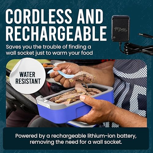 Miniatura 4 de Hot Bento Fiambrera y calentador de alimentos con calefacción automática - Funciona con pilas, portátil, inalámbrico, comidas calientes para