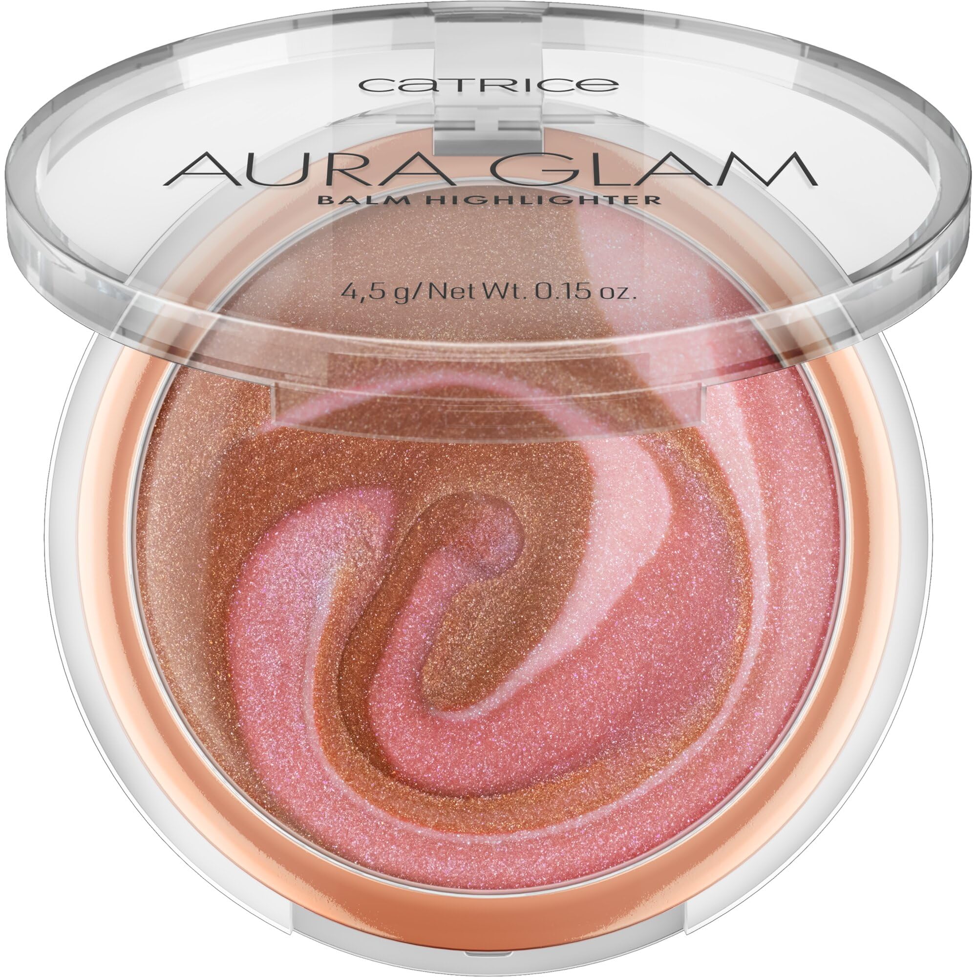 Catrice Rozświetlacz do twarzy Aura Glam, natychmiastowy wynik, świetlisty, mieniący się (4.5g)