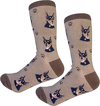 Sock Daddy Doberman Dog Breed Socks 1 pair Unisex by E&S Pets