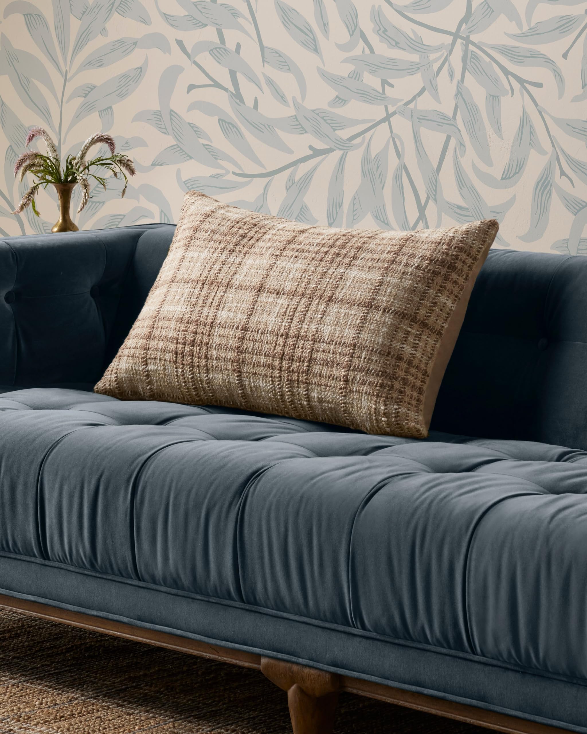 Loloi Beau Pillow, 16x26 Cover Only, Brown/Ivory