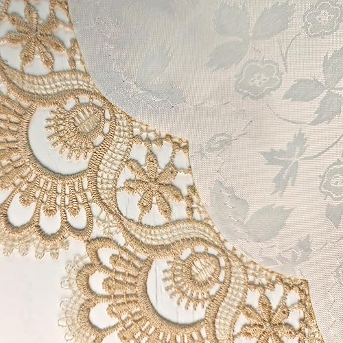 Miniatura 5 de Mantel de café para sala de estar, mantel de encaje bordado para sala de estar, mantel de encaje para el hogar, comedor, mesa de café, decoración de