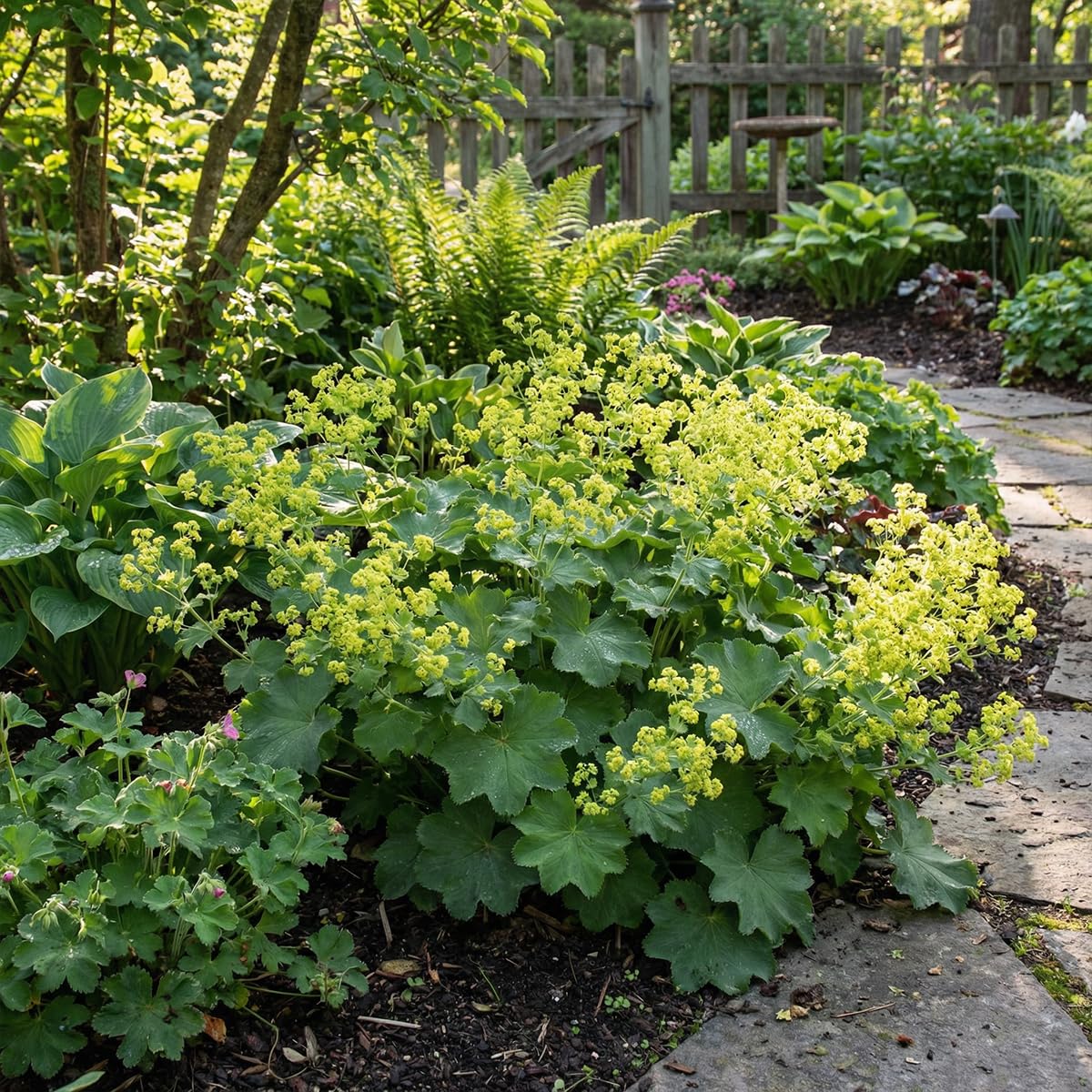 Bloomique - 6er - Set - Frauenmantel (Alchemilla mollis) - Pflegeleicht - Reichblühend - Winterhart - Mehrjährig - Höhe 10-20 cm - 9 - cm - Topf