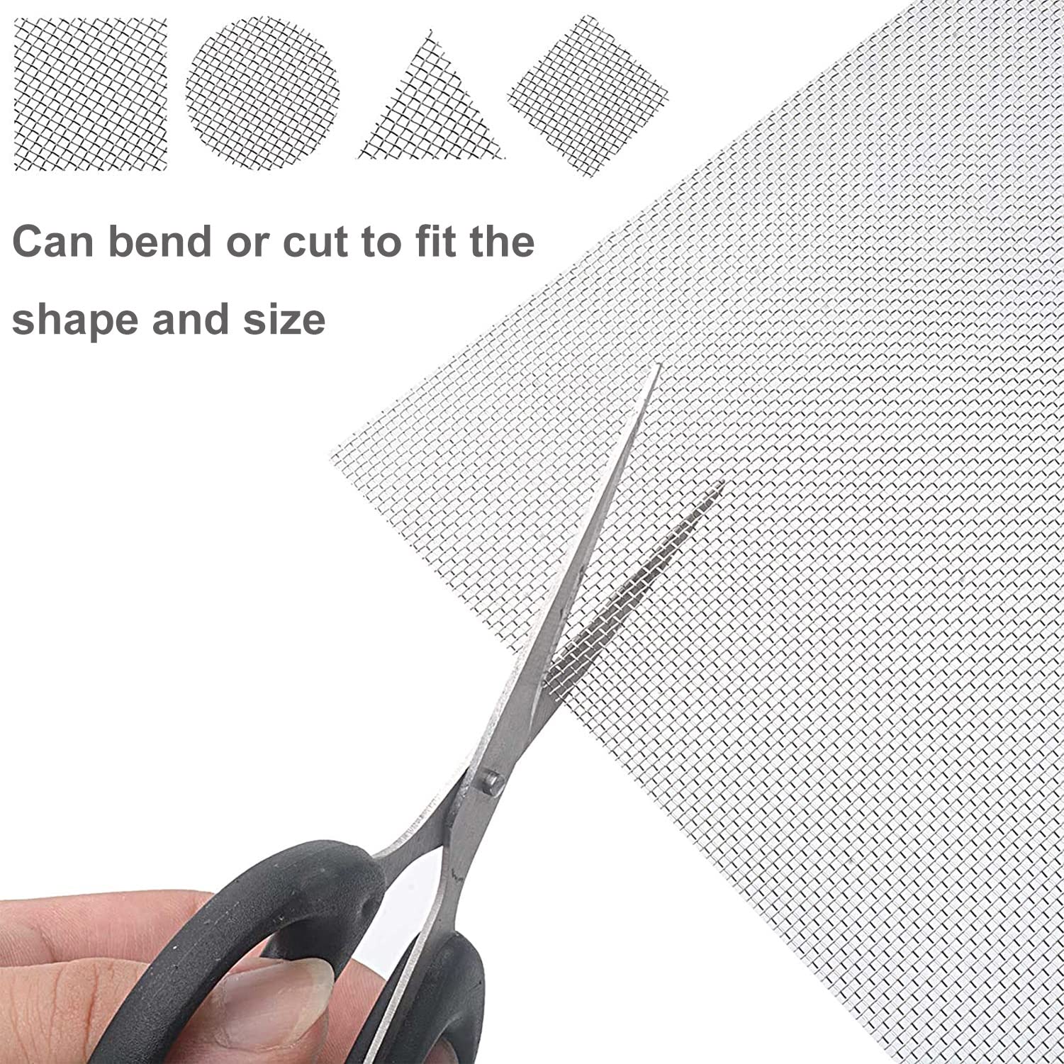 LIEOWYD Stainless Steel Woven Wire Mesh Woven Wire 16 Mesh, Stainless Steel Air Vent Mesh, Hard and Heat Resisting Screen Mesh, Mosquito Net for Windows, Never Rust, Easy to,Silver-16 Mesh-0.6x4m