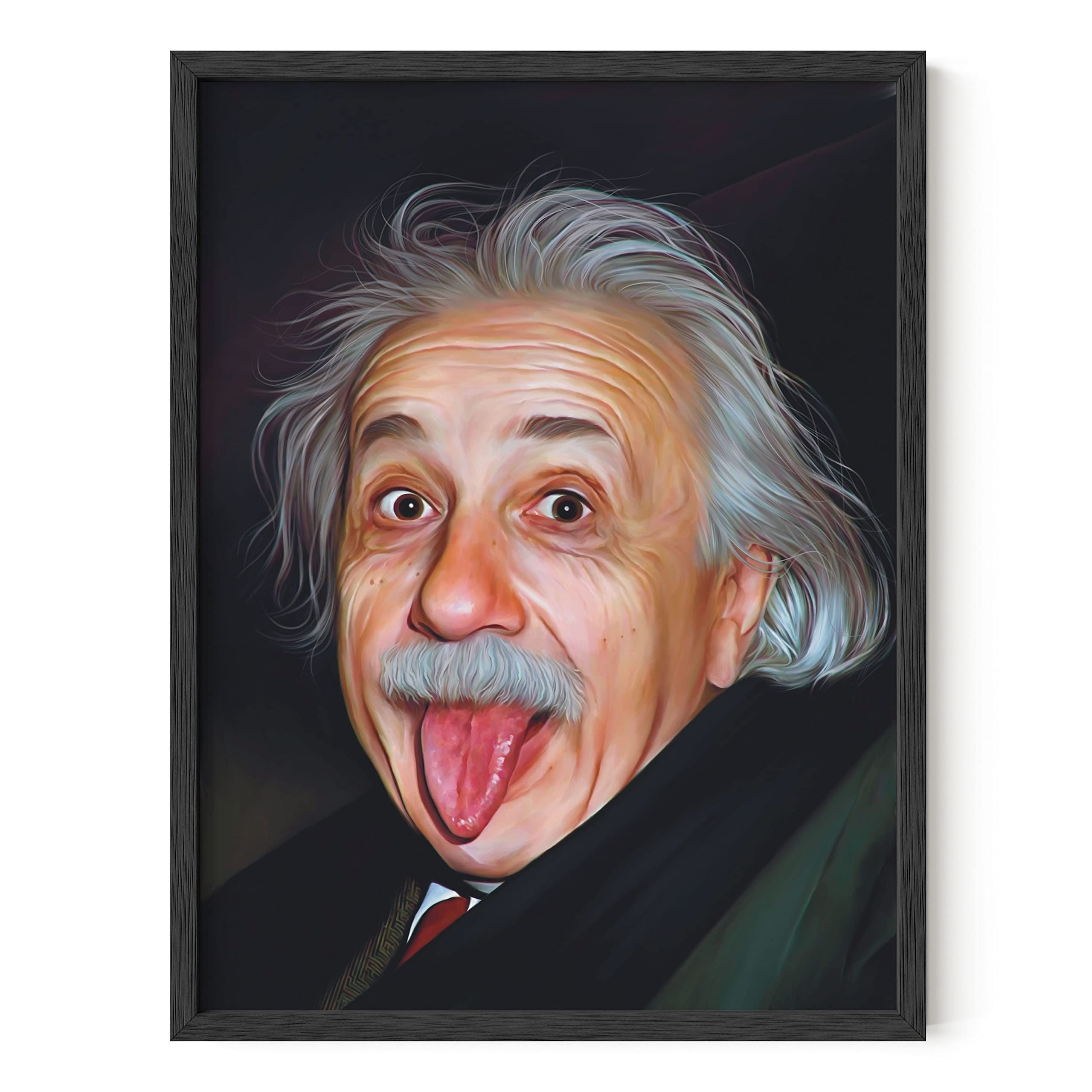 HAUS AND HUES Cool Posters for Guys Bedroom - Meme Posters for Boys Room, Funny Wall Decor, Albert Einstein Wall Art, Albert Einstein Poster, Posters for Room Aesthetic Men (Unframed 12x16)