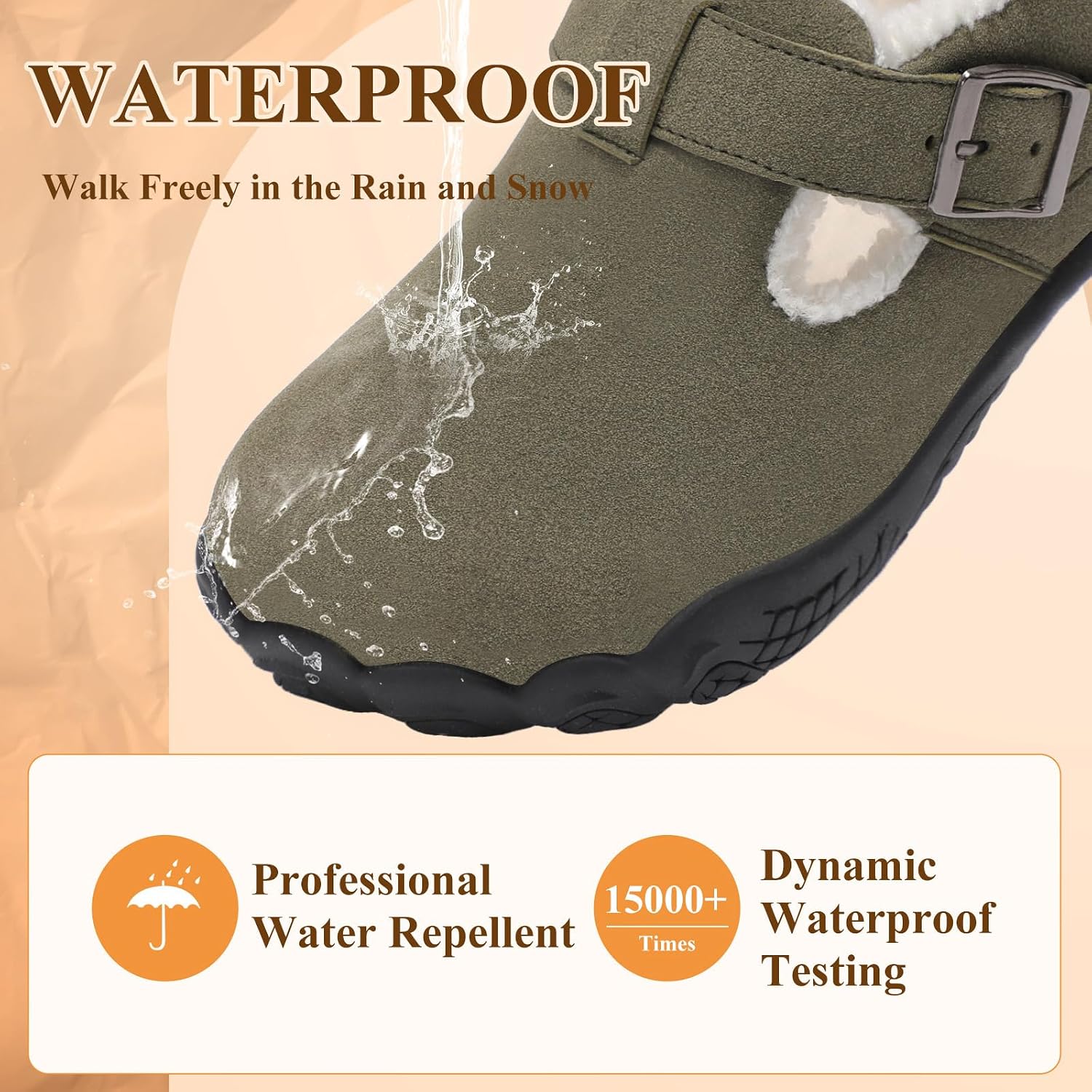  Wide Barefoot House Moccasin Slippers for Women Men Arch Support thumbnail