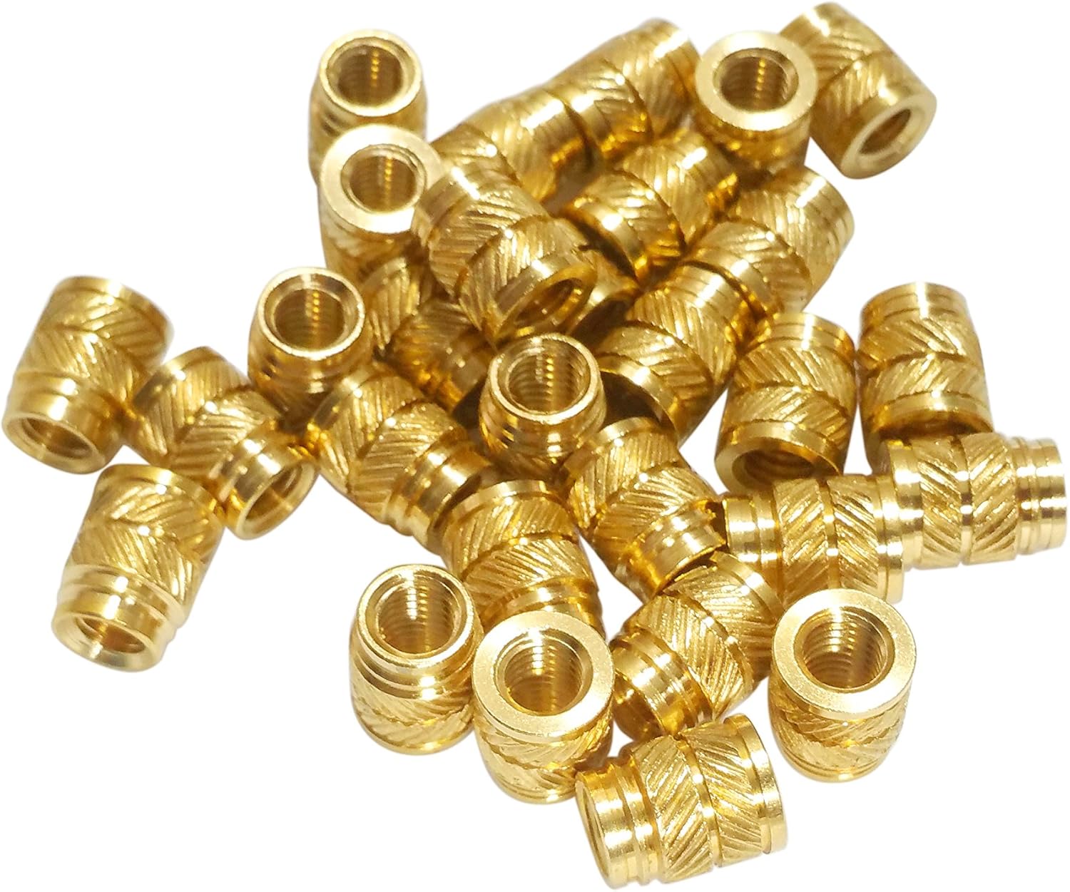 [initeq] #1/4-20 1/4" Threaded Heat Set Inserts for 3D Printing (100, Long)