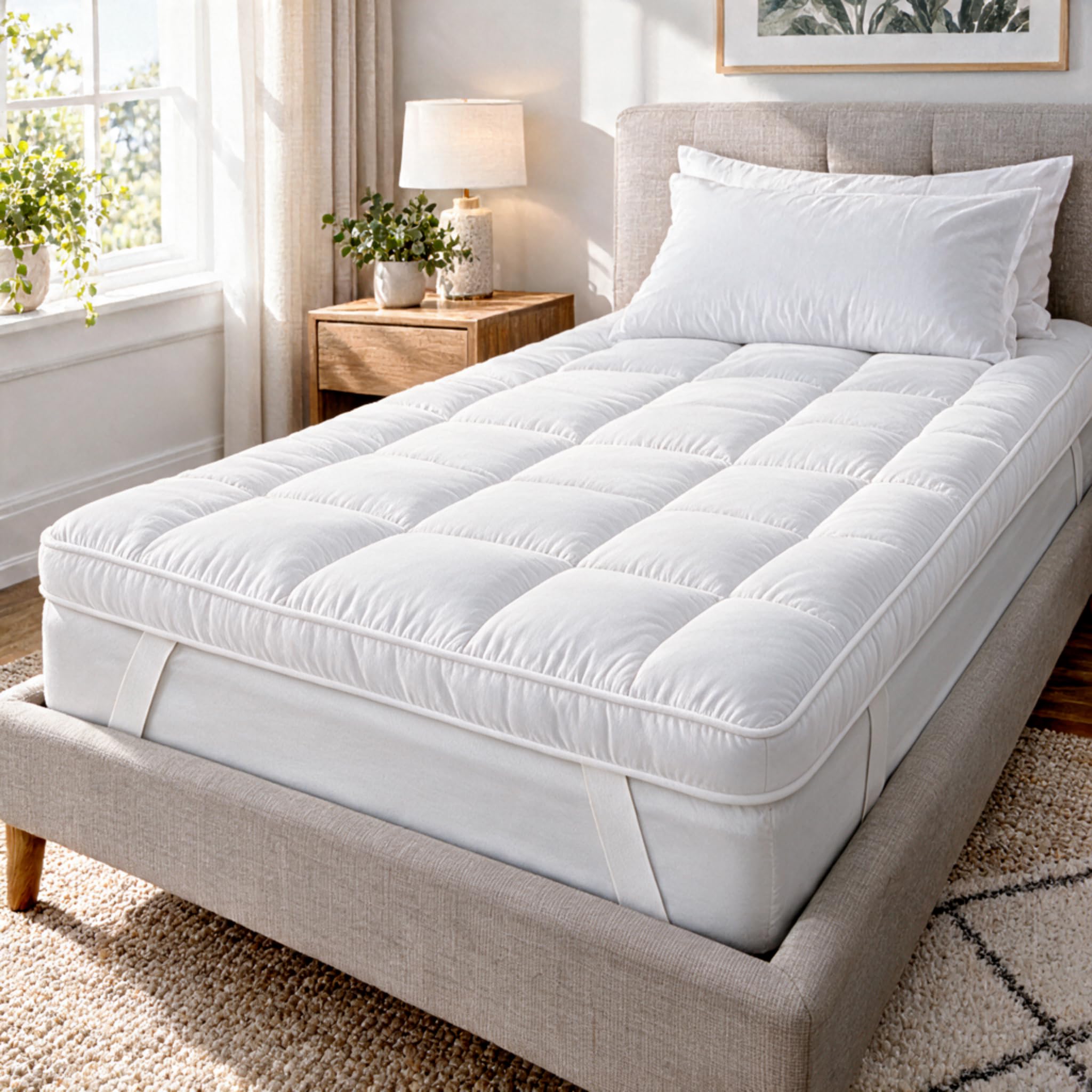 Hotel Quality Microfibre Mattress Topper - UK Single Size