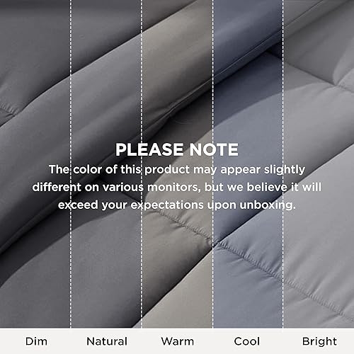 Vista 8 de Bedsure Relleno de edredón – Edredones acolchados de gran tamaño King, edredón para todas las estaciones, ropa de cama alternativa de plumón suave