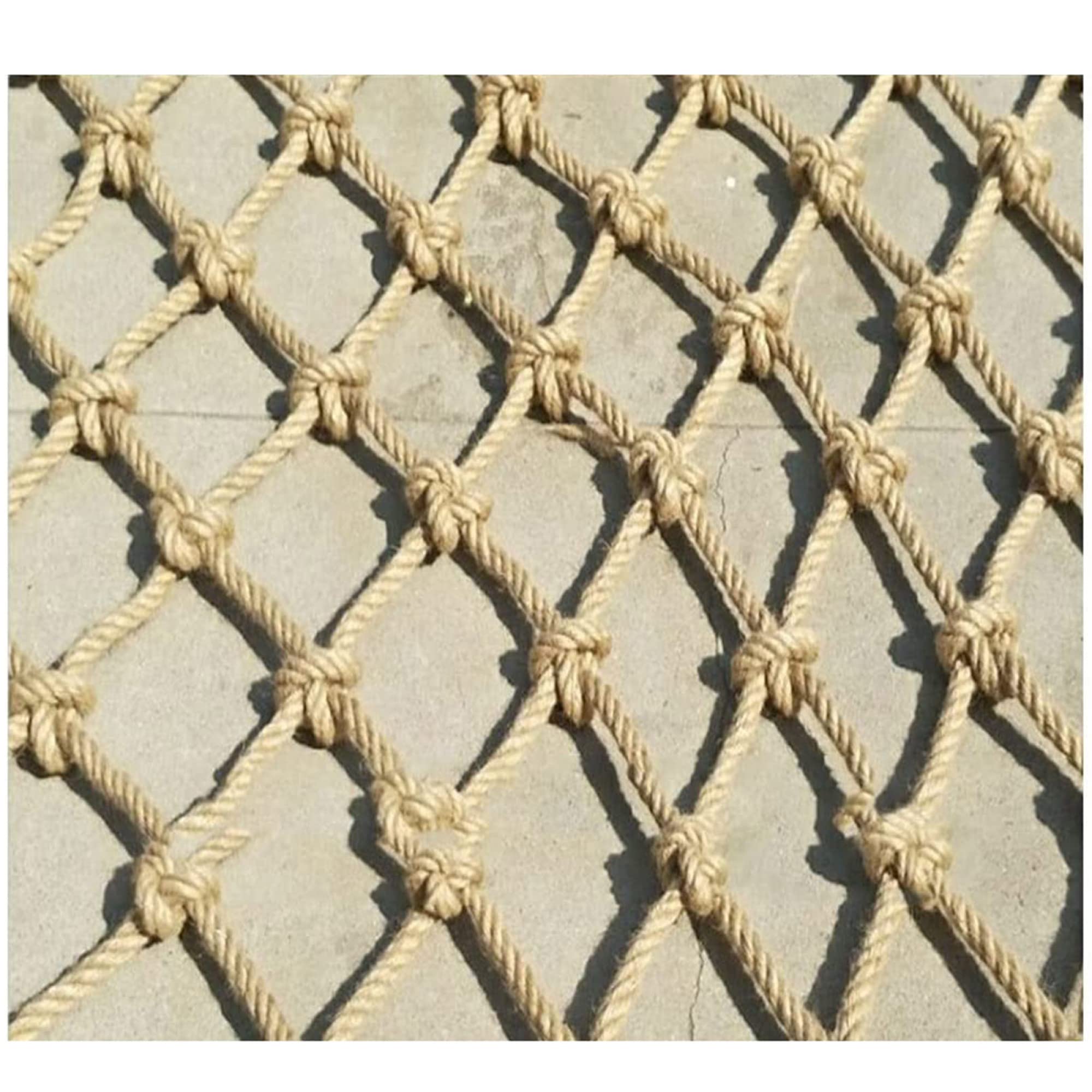 Rete di sicurezza per bambini resistente per la protezione del laghetto – durevole rete da arrampicata anti-caduta con maglia da 15 cm, corda di iuta naturale, perfetta per la sicurezza all'aperto e