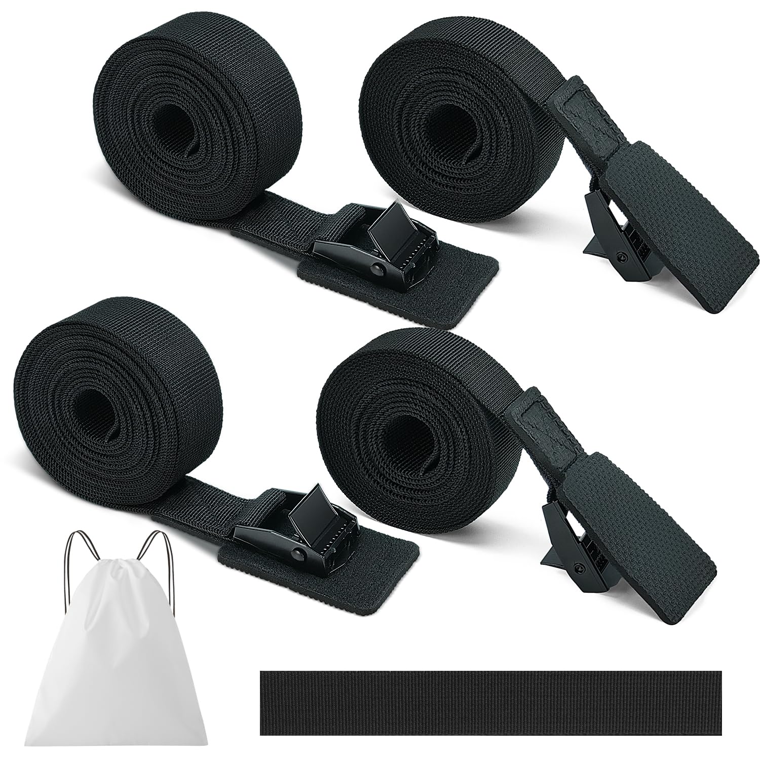 10 Cinghie Di Fissaggio A Cricchetto 25mm X 2m - Per Motocicli, Furgoni E Carichi - Foto 5