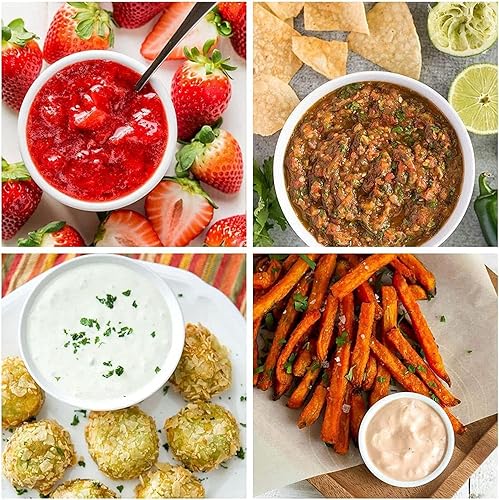 Miniatura 8 de UIBFCWN Paquete de 5 platos de salsa de soja, cuencos de cerámica de 3 onzas, cuencos pequeños de 4 pulgadas, mini cuencos para servir guarniciones,