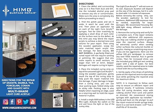 Miniatura 4 de Kit de reparación de encimera de cuarzo mejorado de tonos grises, kit de reparación de granito, reparación de virutas para cuarzo, granito, mármol,