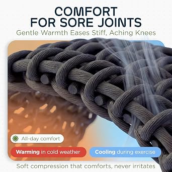 Rymora Knee Supports for Men and Women (Black) (Pair) (Large) [L]